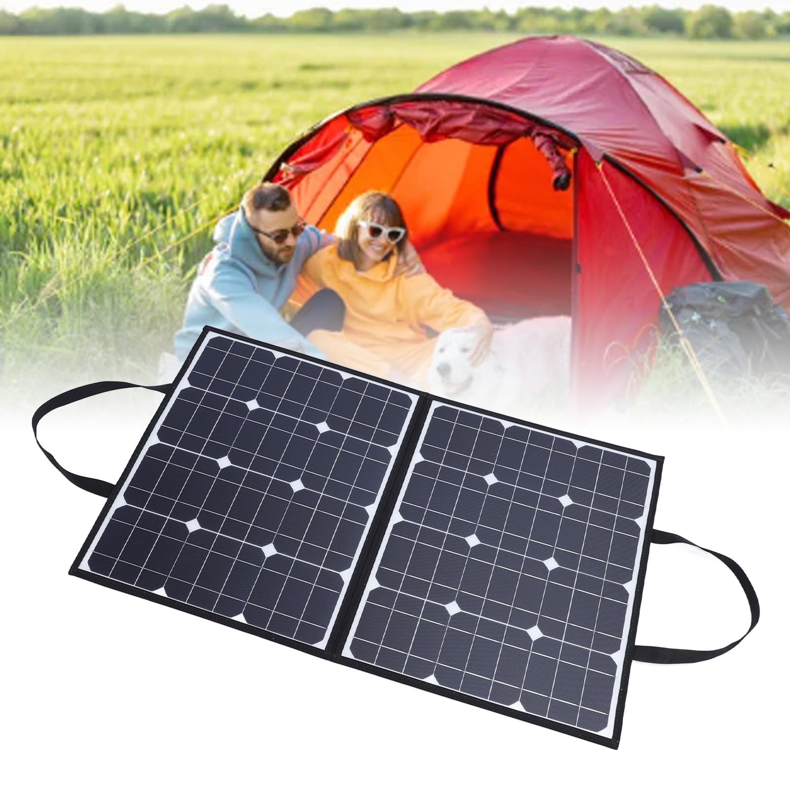 Cargador portátil de panel solar plegable de 200 W para actividades al aire libre