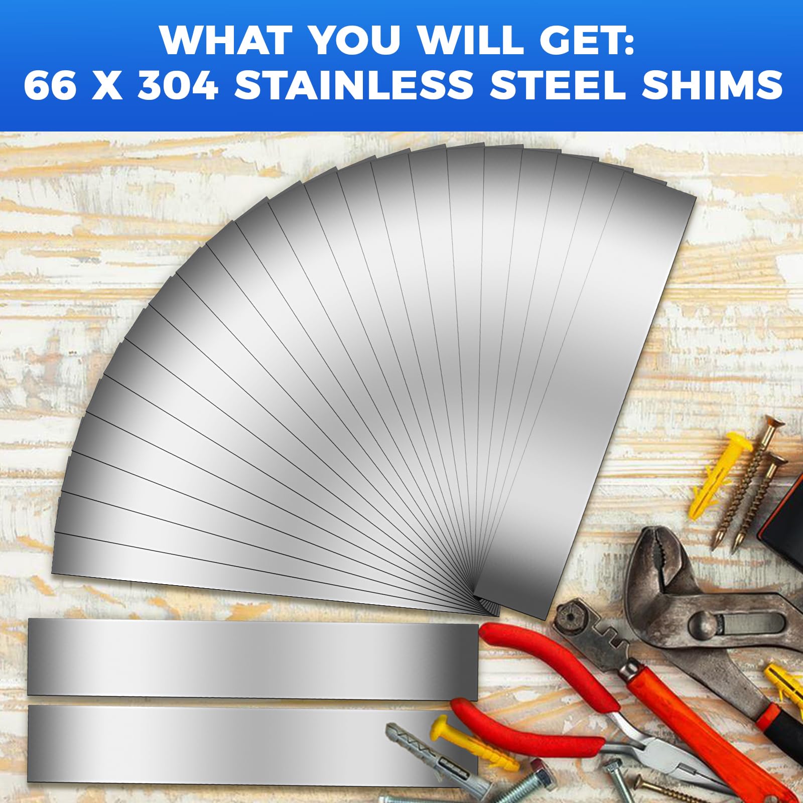 66 Pcs Stainless Steel Shims - Leveling & Alignment -4