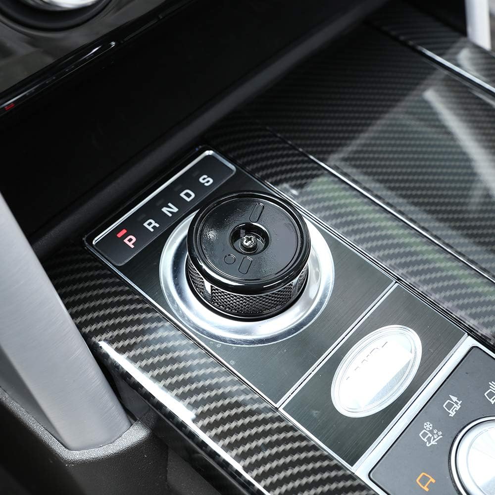 Car Styling Interior Console Gear Shift Knob Cover Trim for Land Rover Discovery Sport Range Rover Vogue SE Upgrade to SV Decoration 2013-2016 Auto Accessory (Black)