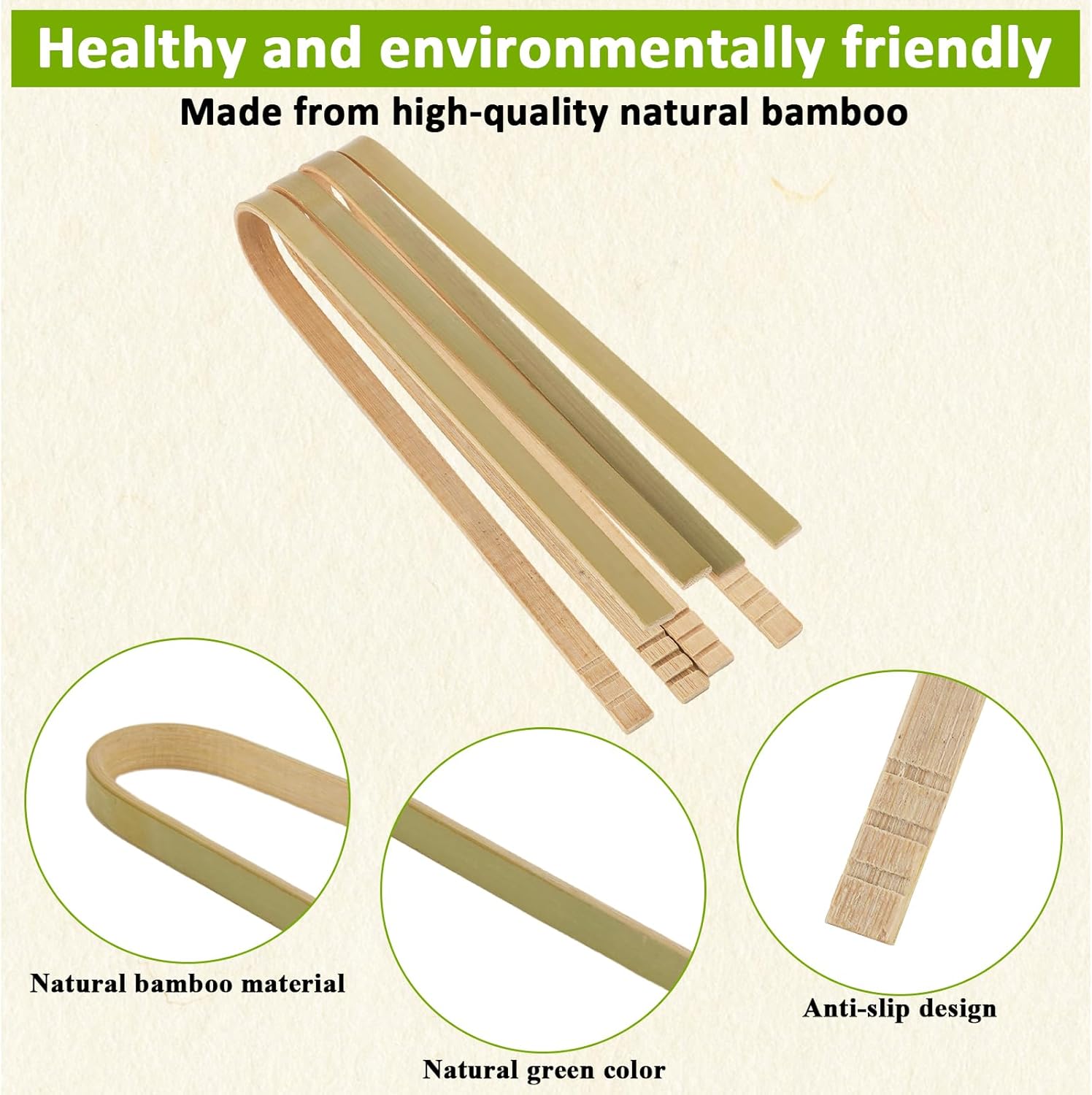 Acrux7 200 PCS Mini Bamboo Tongs 6 Inch Disposable Serving Tong Small Wooden Tongs for Charcuterie Board Catering Buffet Home Toaster