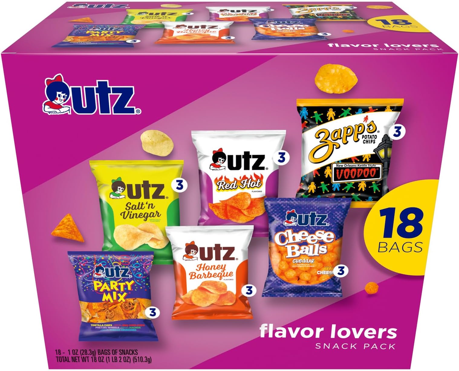 Flavor Lovers Mix Variety Pack, 18 ct, 1oz. Bags