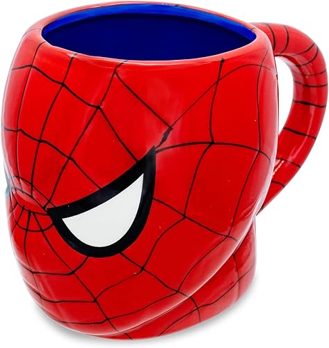 Miniatura 3 de Silver Buffalo MC7095 Marvel Spiderman Face - Taza de cerámica 3D, 20 onzas