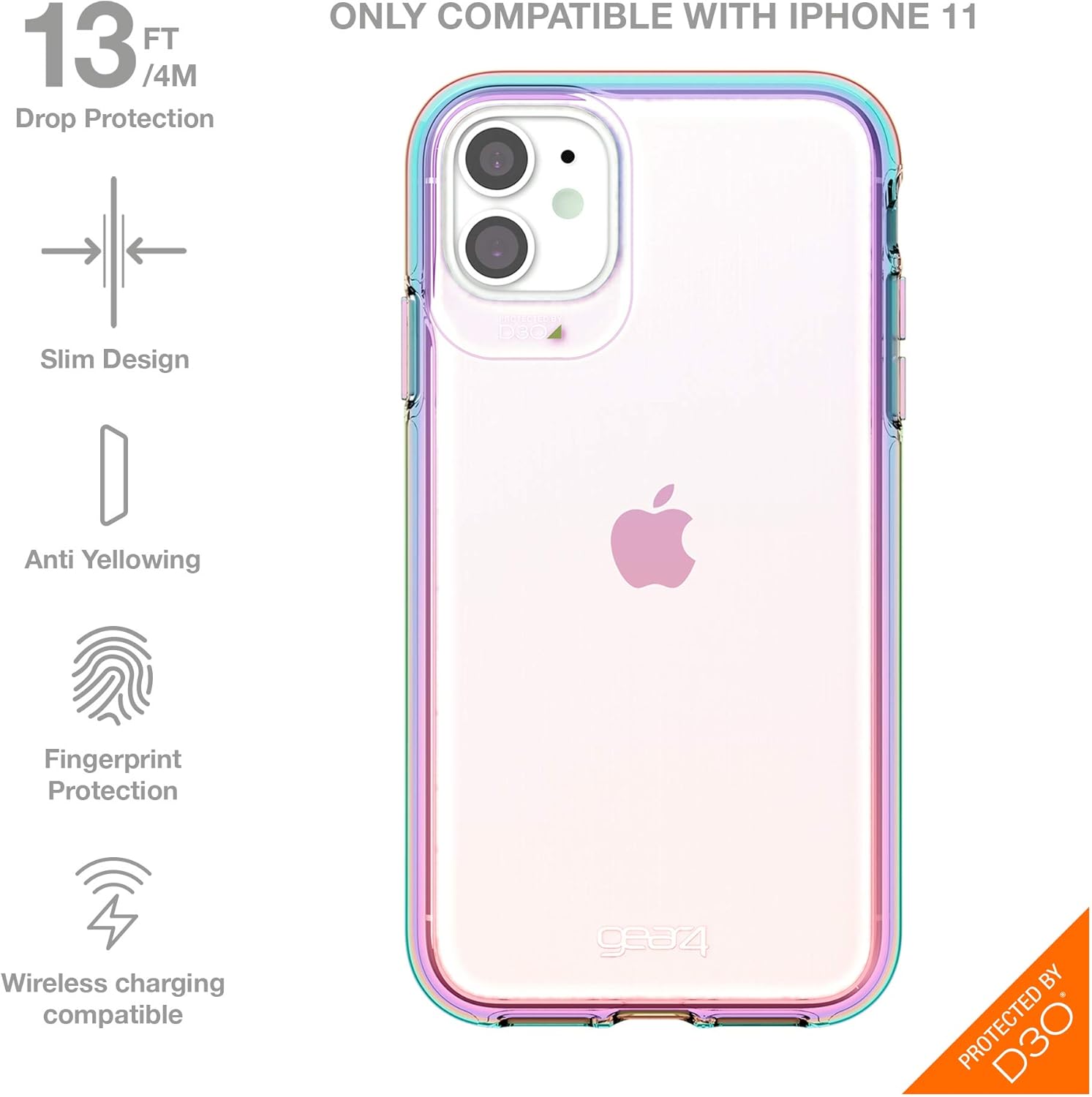 Buу 2 gеt 3 ZAGG Gear4 Crystal Palace Iridescent Compatible with iPhone 11 Case, Advanced Impact Protection, Anti-Yellowing, Phone Cover – Iridescent 🛒 Crаzу Dеаlѕ ZAGG Gear4 Crystal Palace Iridescent Compatible with iPhone 11 Case, Advanced Impact Protection, Anti-Yellowing, Phone Cover – Iridescent