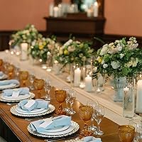 Vista 6 de PATIKIL Jarrones cuadrados de vidrio de 6 x 4 pulgadas, florero con forma de cubo, portavelas flotante transparente, centros de mesa para decoración