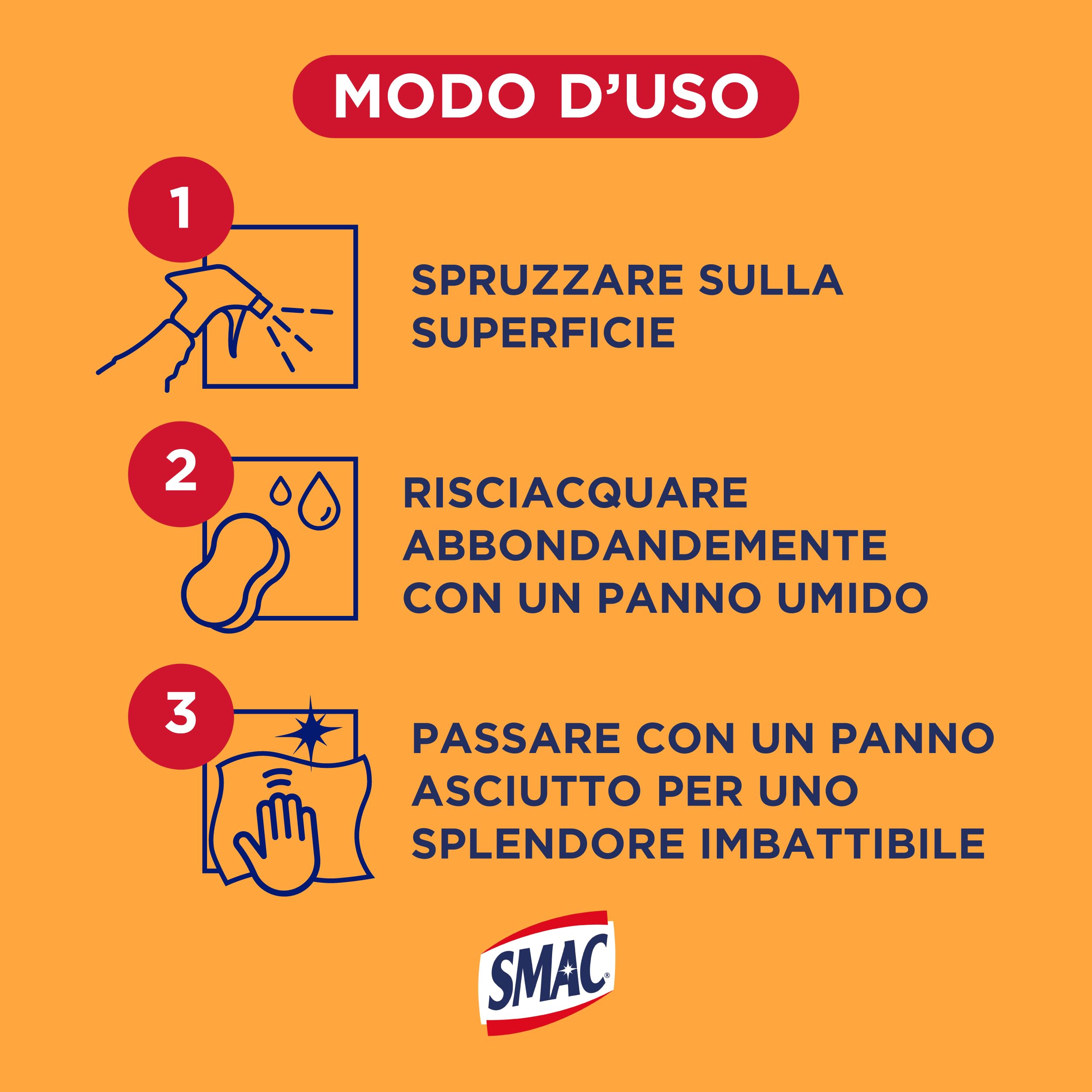 Smac - Sgrassatore Scioglicalcare Profumato, Detergente Spray Multisuperficie con Azione Anticalcare, Splendore Imbattibile, 650 ml x 12 Pezzi