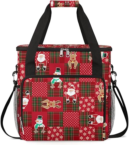 Bolsa de café a cuadros Balfour de Navidad, bolsa de transporte de viaje, bolsa de almacenamiento compatible con Keurig K-Mini o K-Mini Plus de una