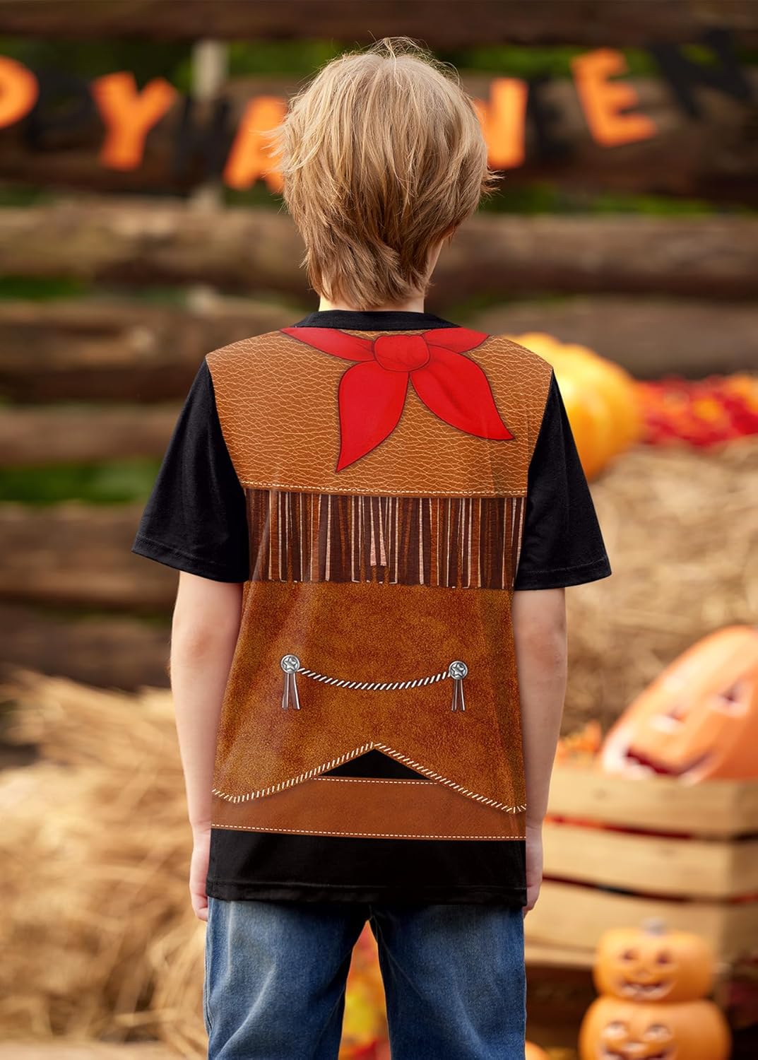 Unisex Kids Halloween Funny Short Sleeve Tee Shirt Cute Print Top 4-14 Years - Image 2