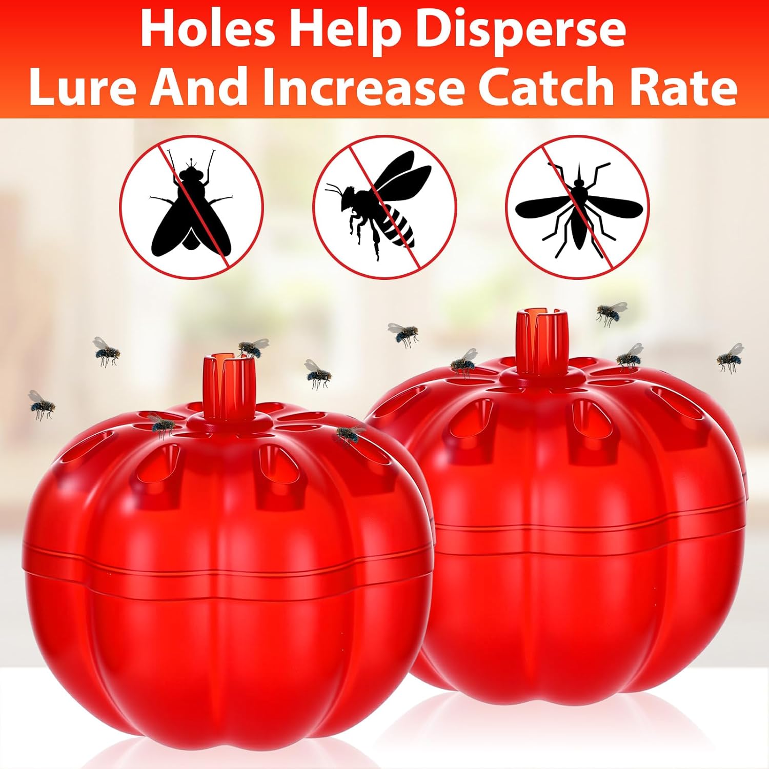 12 Pack Fruit Fly Traps Bulk for Indoors 540 Days Lure and Refills Supply Reusable Gnat Traps for House Indoor Fruit Fly Killer Safe Food Lure Ready to Use for Home Kitchen Countertop(Clear)