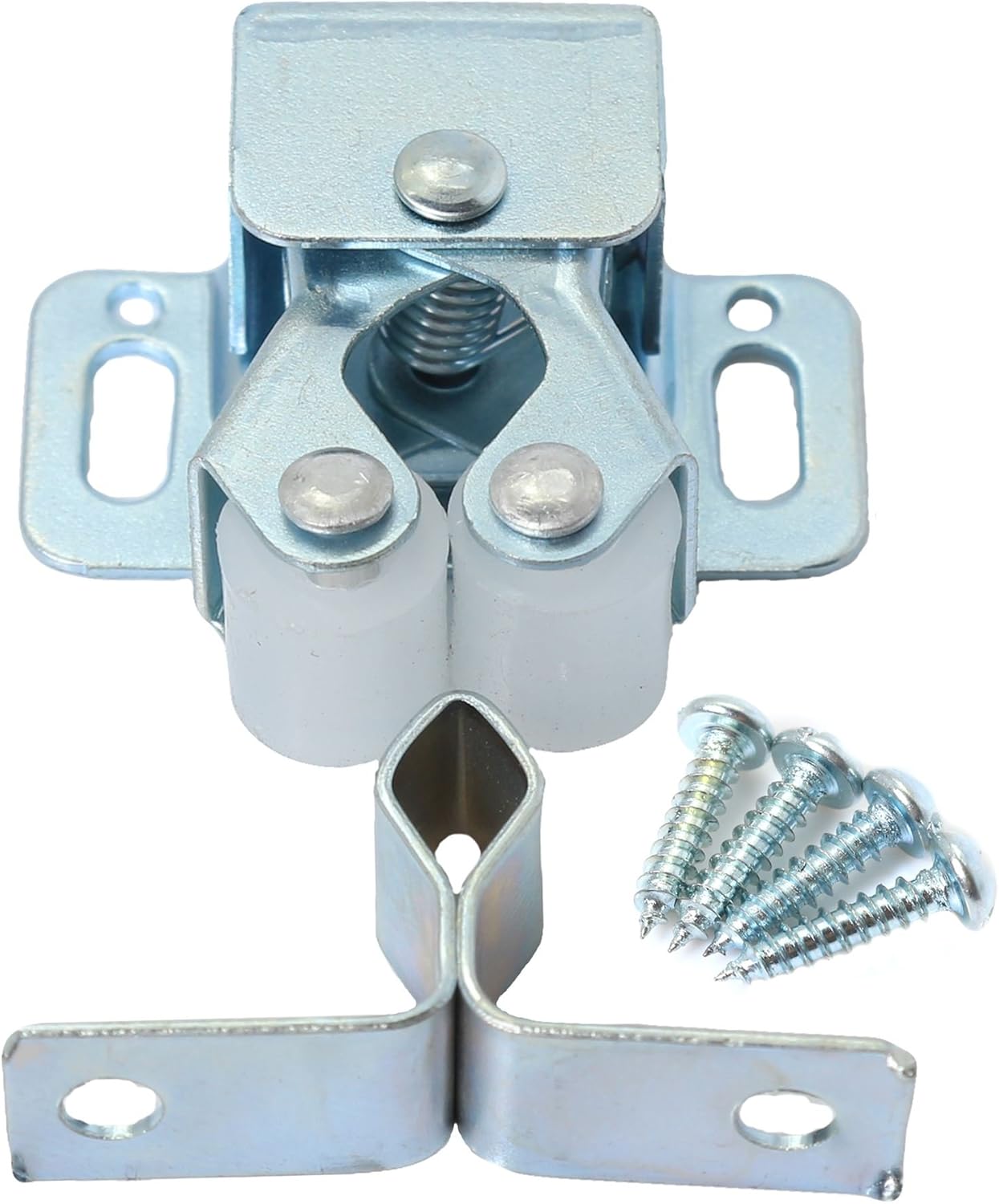 10x Cupboard Door Roller Catches + Screws Lock Hold Latches