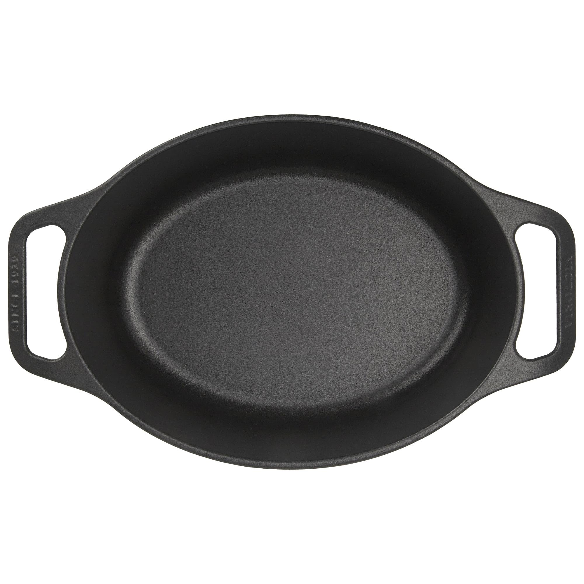 Victoria Forno Olandese, Pentola et Padella Induzione Ghisa Smaltata 31 cm Ovale, Cocotte 5,7L, Senza PTFE né PFOA, Adatta per Fuoco, Barbecue, Forno, Vetroceramica, Gas