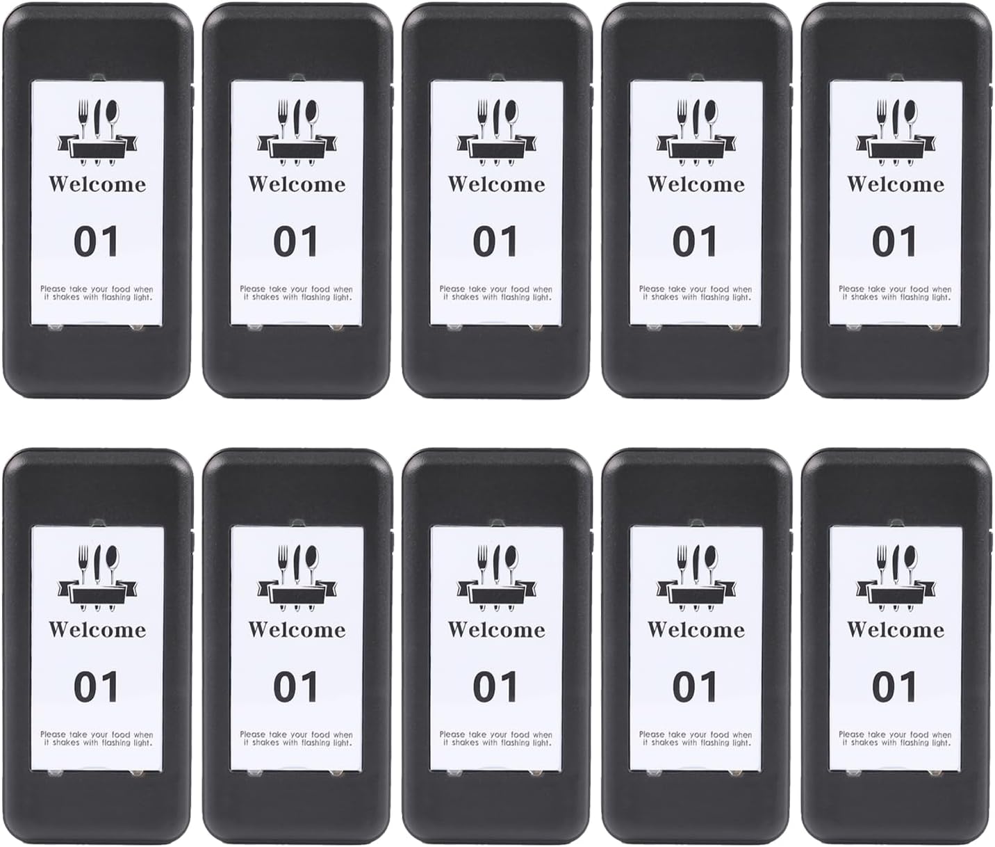 10 Pagers, Single Beeper for Restaurant Pager System Replacement, Additional Pagers for ASIN : B0D44YXB6T