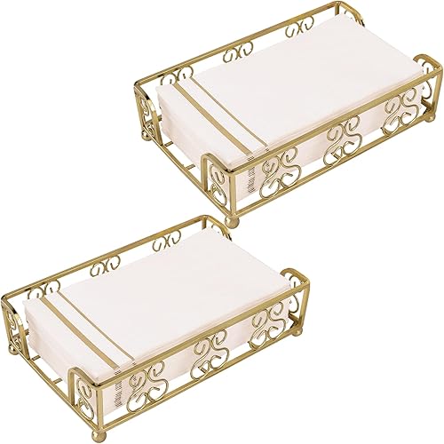 SUT 2 servilleteros de 8.9 x 5.5 x 2.4 pulgadas, moderno servilletero, servilletero de baño, toallero de invitados, bandeja de servilletas de papel