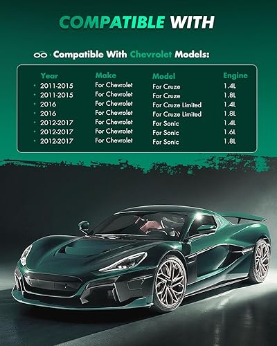 Miniatura 5 de SCITOO Pastillas de freno de cerámica, 4 pastillas de freno delanteras, kits de frenos para Chevrolet Cruze 2011-2015, 2016 para Chevrolet Cruze