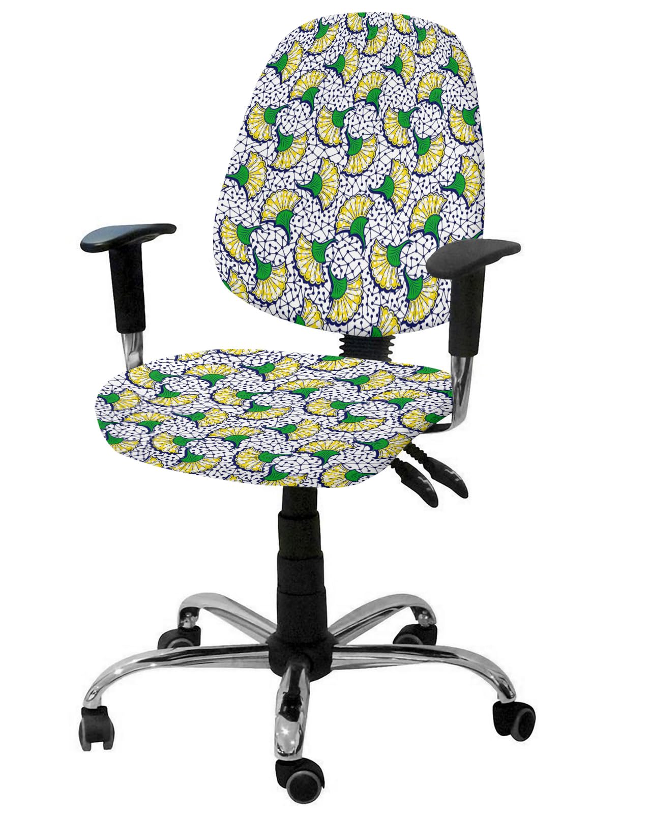 SEVENBABUSEVENBABU Office Chair Covers Split Chair Covers(Seat Cover + Backrest Cover) - Removable Washable Universal Computer Chair Slipcover (Artistic Floral Texture)