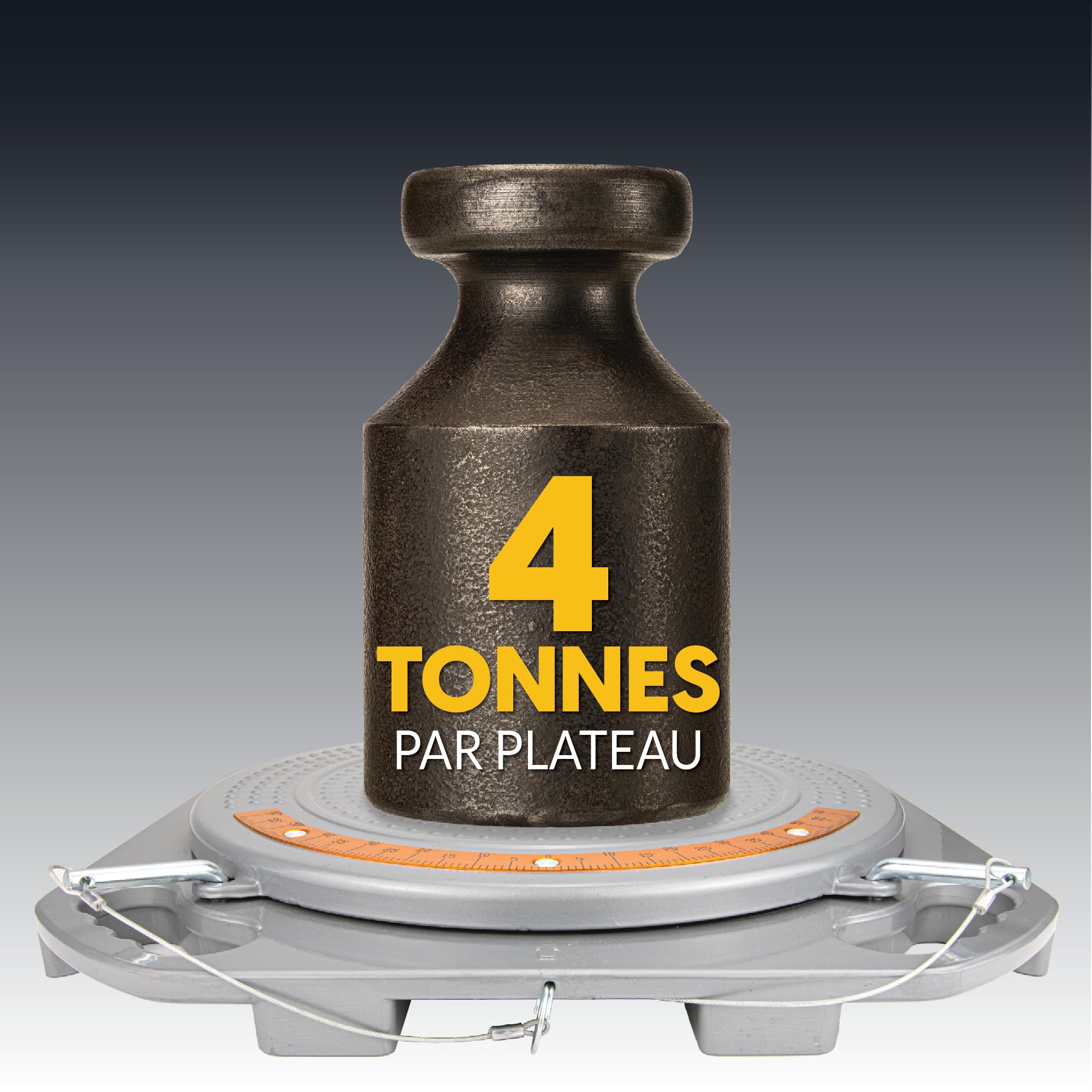 AutoSolo Plateaux Pivotants d'Alignement 4 Tonnes - Cadran Laiton, Kit DIY Économique pour Géométrie de Roue à Domicile (Paire avec Accessoires)