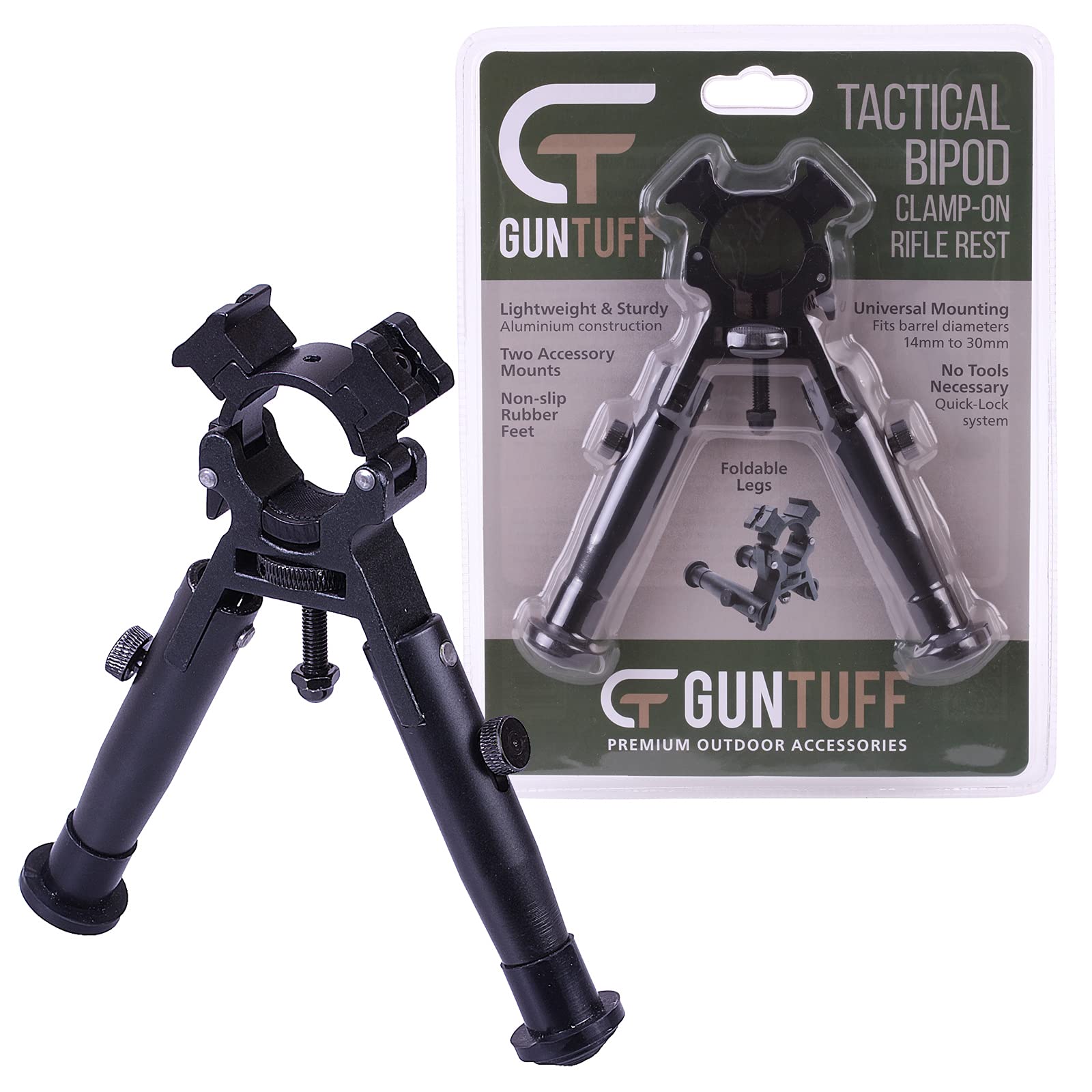 Buy GunTuff Tactical Bipod Barrel Rest Airgun Air Rifle Gun Shooting