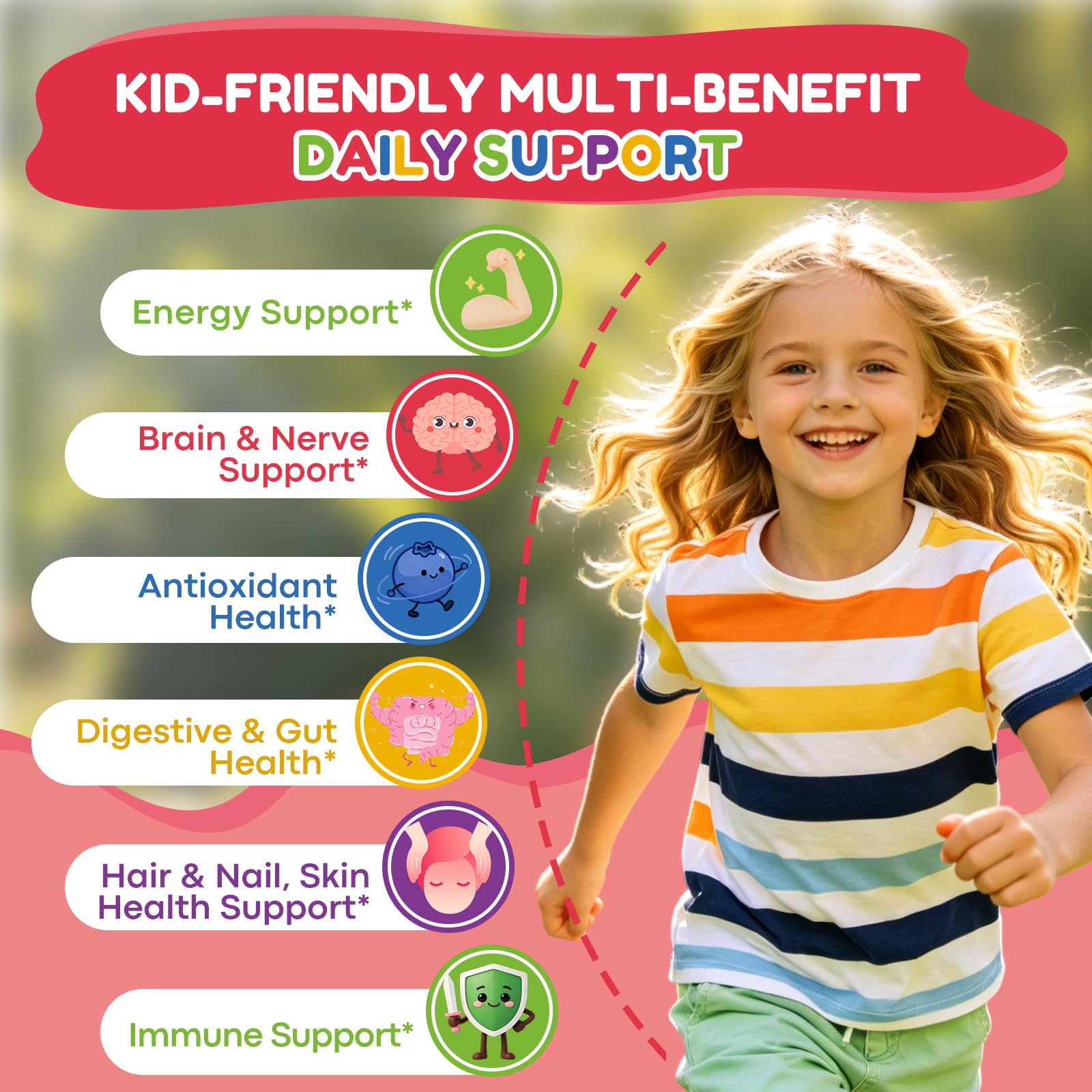 Vitamin B Complex for Kids with B1, B6, B9, B12 & Magnesium, Super Greens, Kids B Complex Supplement for Brain Support, Energy & Focus, Digestive Gut & Immune Support, Strawberry Flavor, 2 fl oz — Amazon image 4