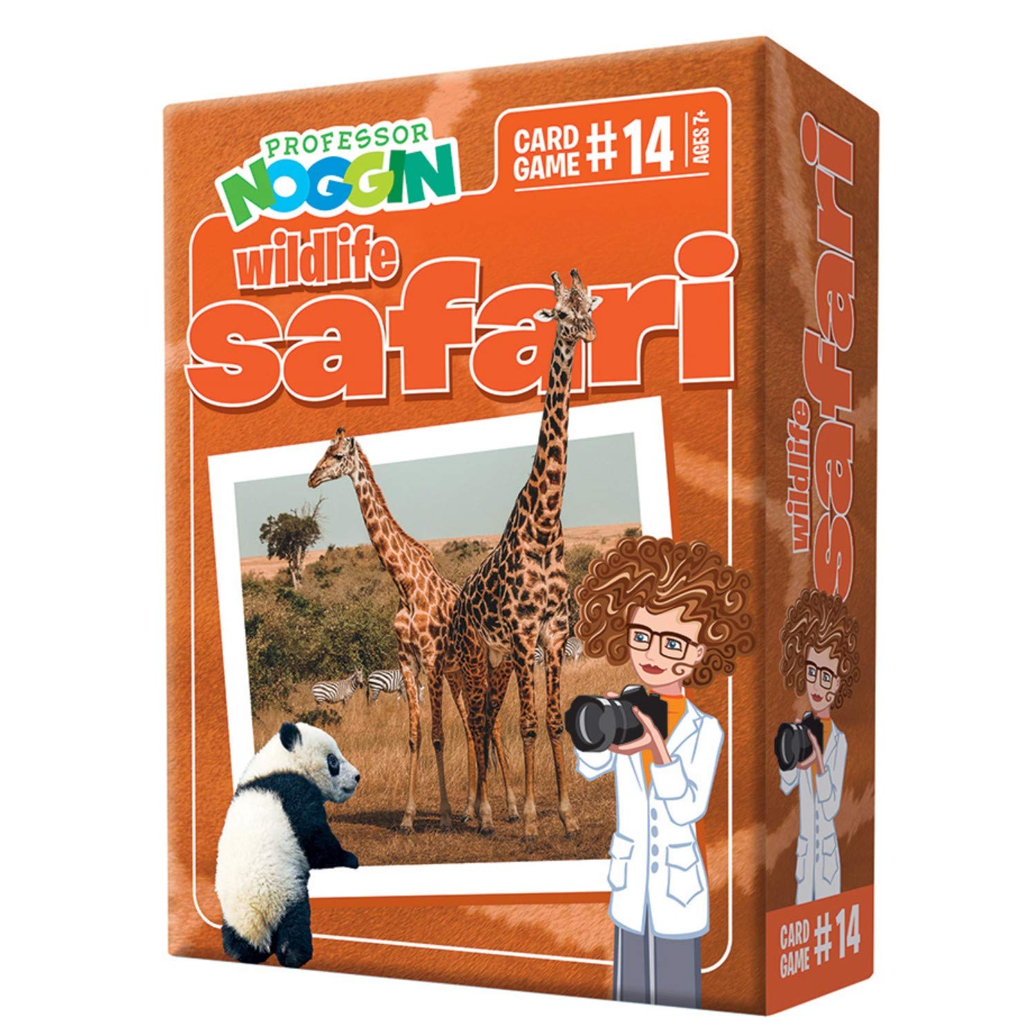 Outset Media Professor Noggin's Wildlife Safari Trivia Card Game - an Educational Trivia Based Card Game for Kids - Trivia, True or False, and Multiple Choice - Ages 7+ - Contains 30 Trivia Cards