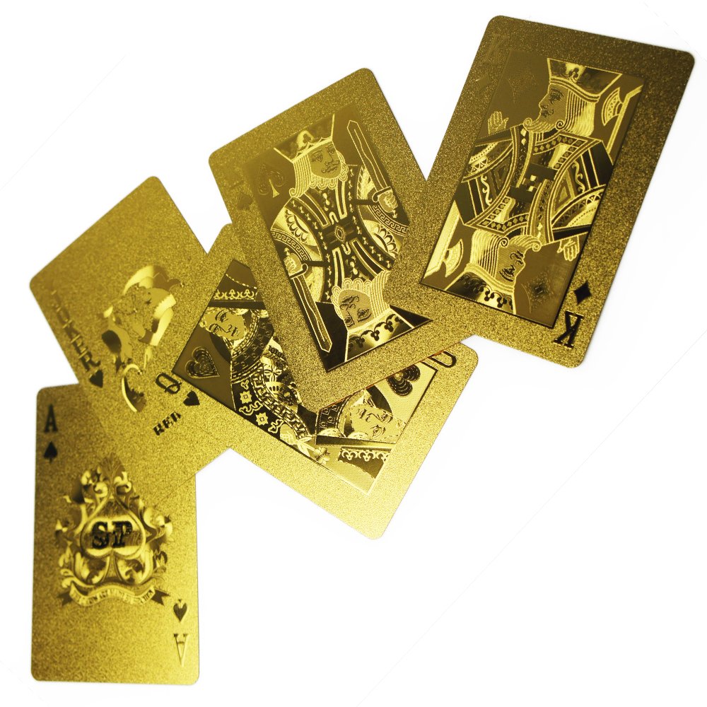 Amazon.co.jp: PLAYING CARDS トランプ 金のトランプ 黒のトランプ