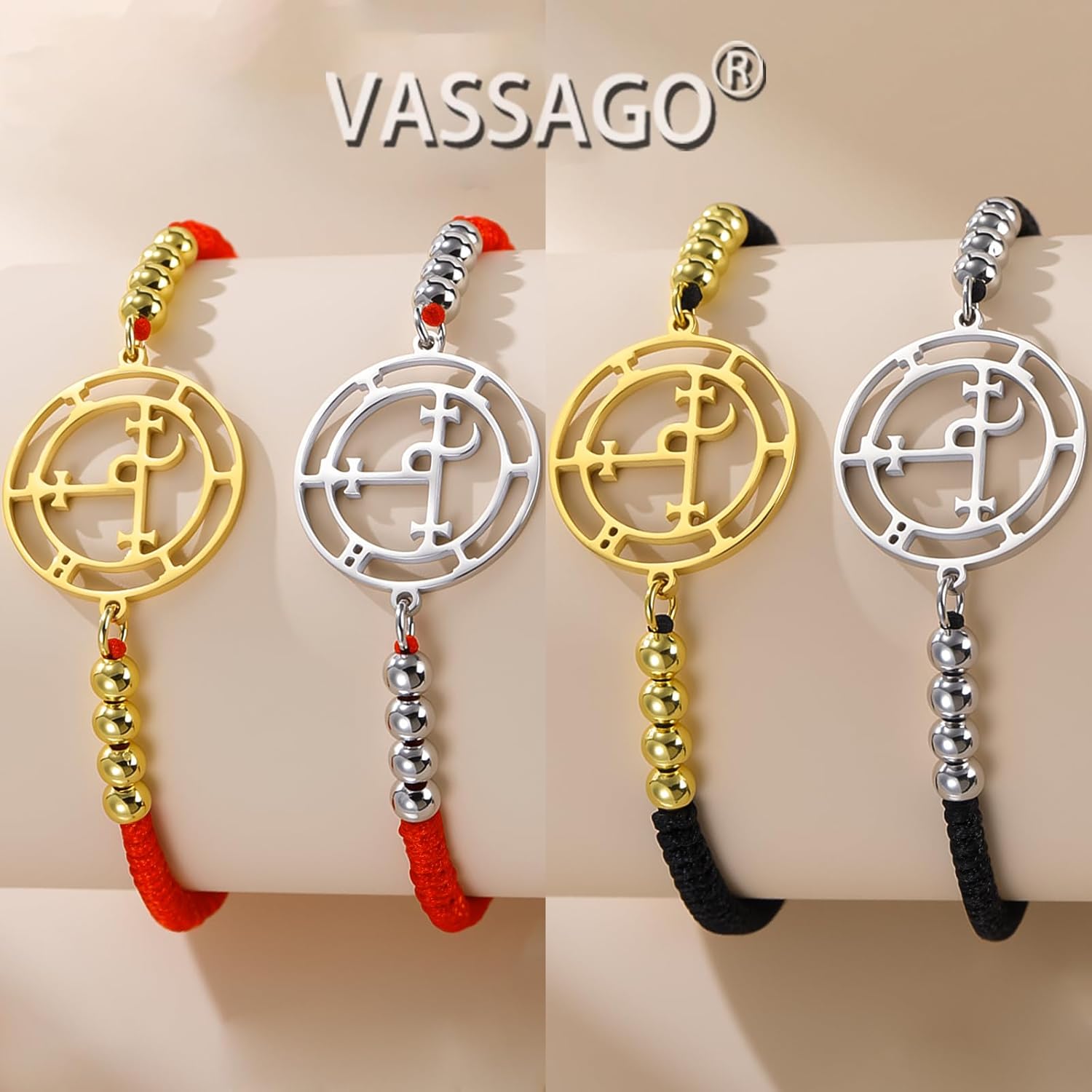 VASSAGO Sigil of Lilith Bracelet Anklet Handmade Adjustable Braided Rope String Bracelets Lilith Goddess Pagan Mythology Witchcraft Gothic Amulet Lucky Jewelry Gift Women Men - Image 6