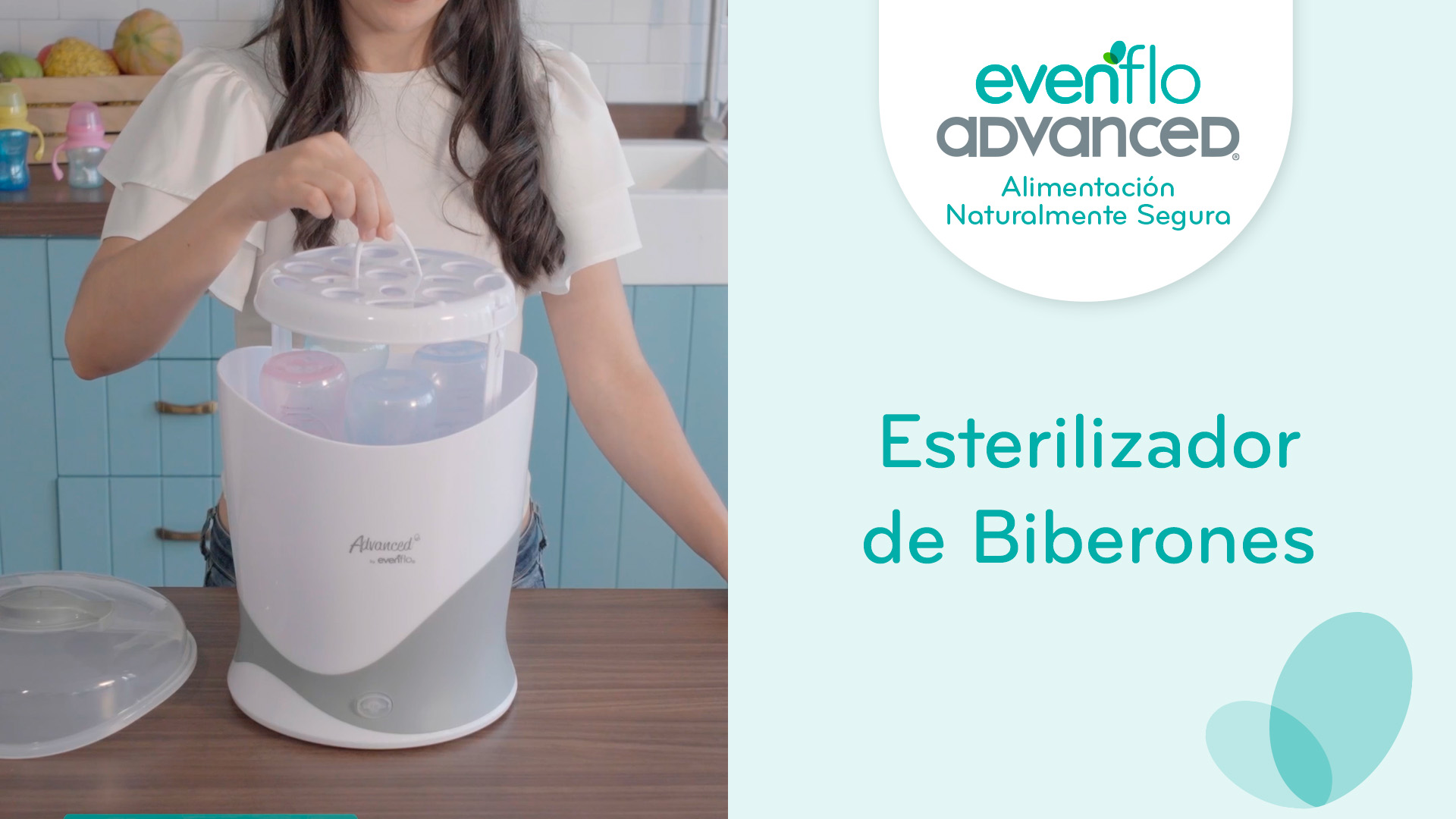 Advanced by Evenflo Esterilizador Eléctrico para biberones y accesorios, a base de vapor, MEX., 1 count, 1 Bebé
