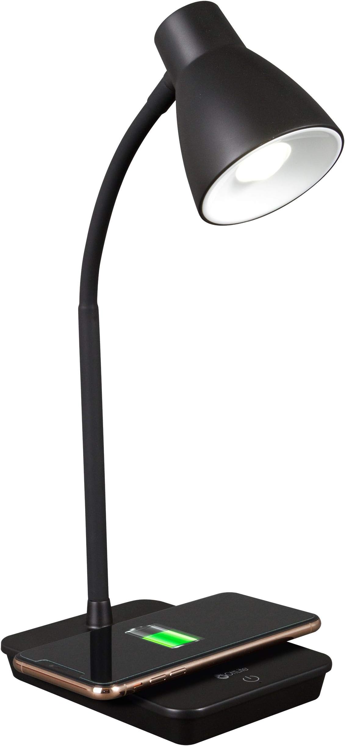 OttLiteInfuse LED Desk Lamp with Wireless Charging, Black