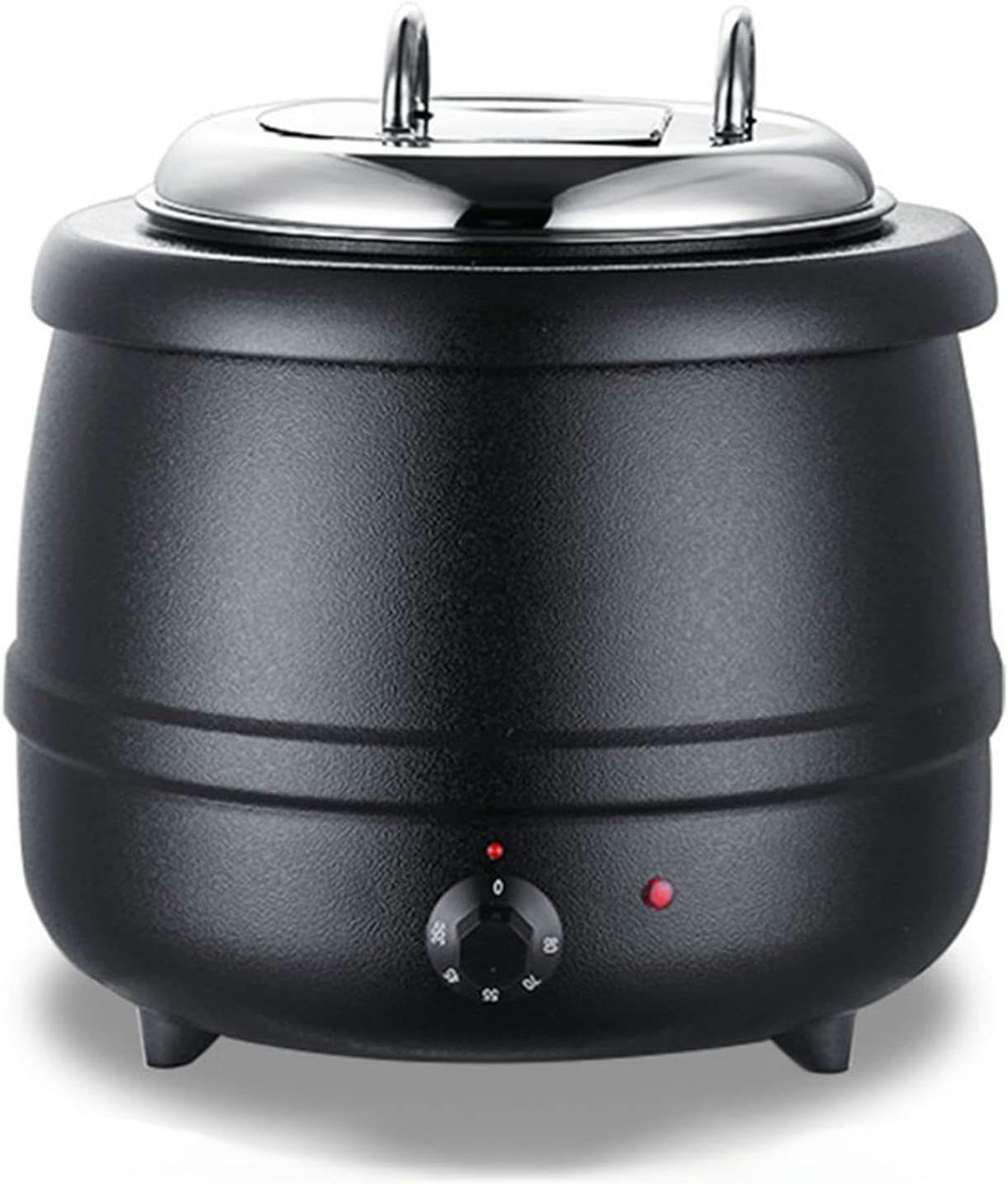 Eoweiot 13L Commercial Electric Soup Kettle - Stainless Steel Portable Design Buffet Food Warmer Machine for Restaurant