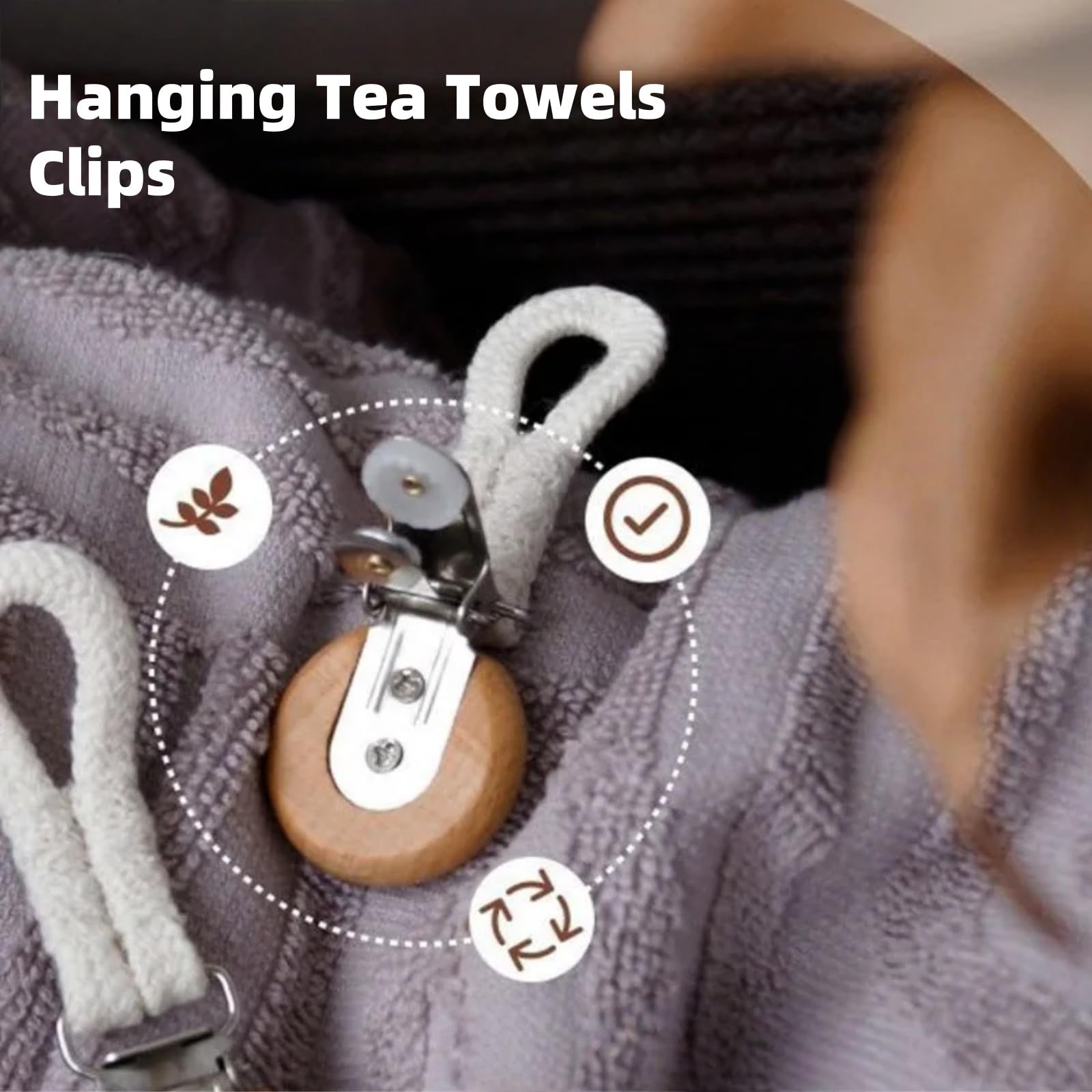 Kitchen Towel Clips - Metal Hanging Clips -4