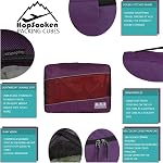 5pc Packing Cubes Set Large Travel Luggage Organizer 4 Cubes 1 Laundry Pouch Bag(Purple)