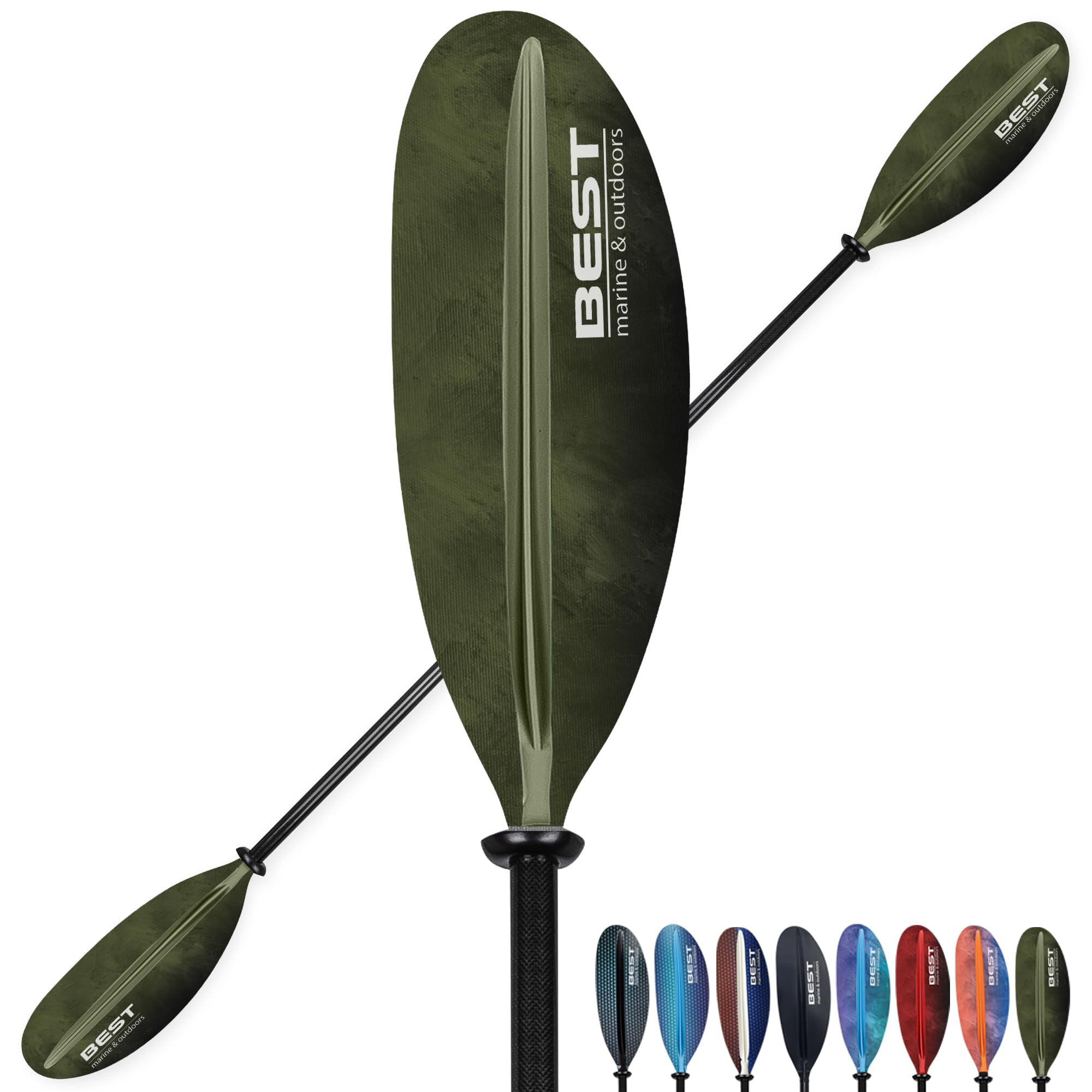 Best Marine and Outdoors Kayak Paddle, Carbon Fiber Shaft & Fiberglass Reinforced Polypropylene Blades, 220cm, 234cm, 250cm, Lightweight Kayak Paddles for Adults
