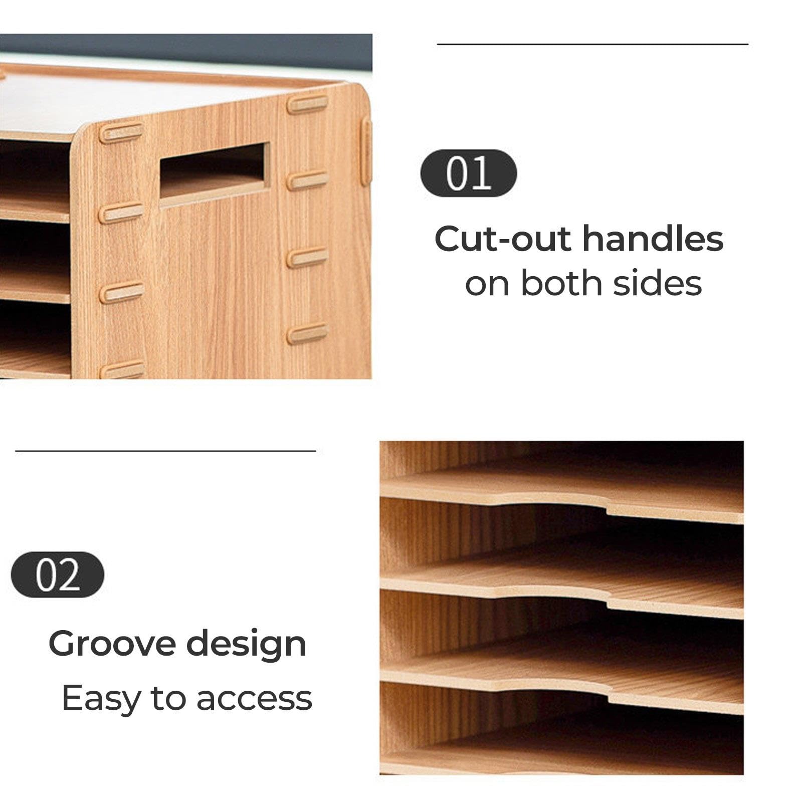Casier courrier pour Classe 20 Compartiments, Organiseur Documents en Bois