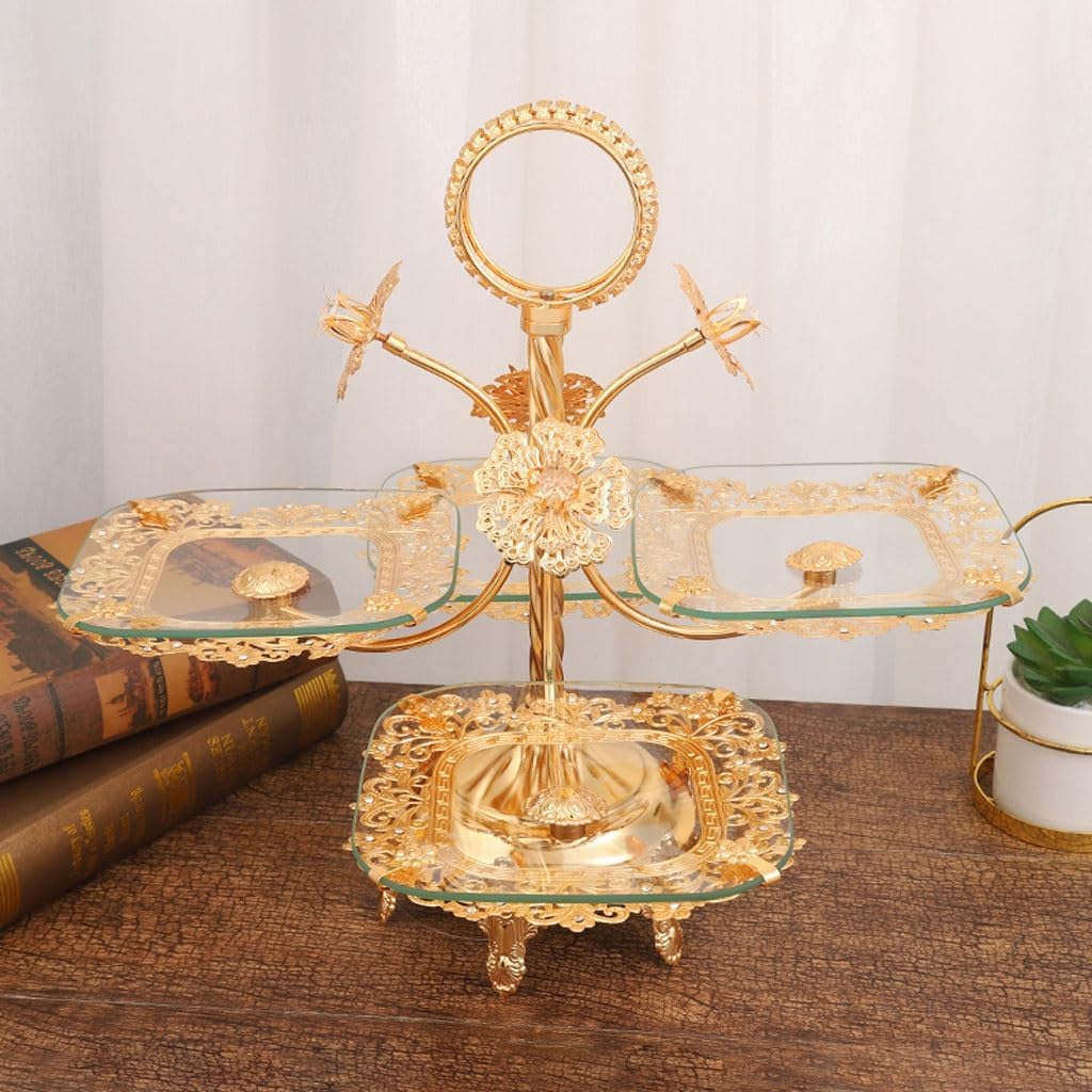 Fruit Bowl Tempered Glass Multilayer Fruit Bowl