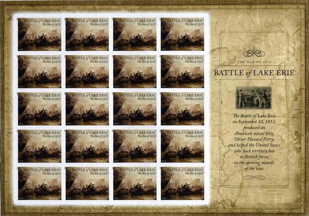 The War of 1812 Battle of Lake Erie Sheet of 20 x Forever Stamps Scott 4805 by USPS
