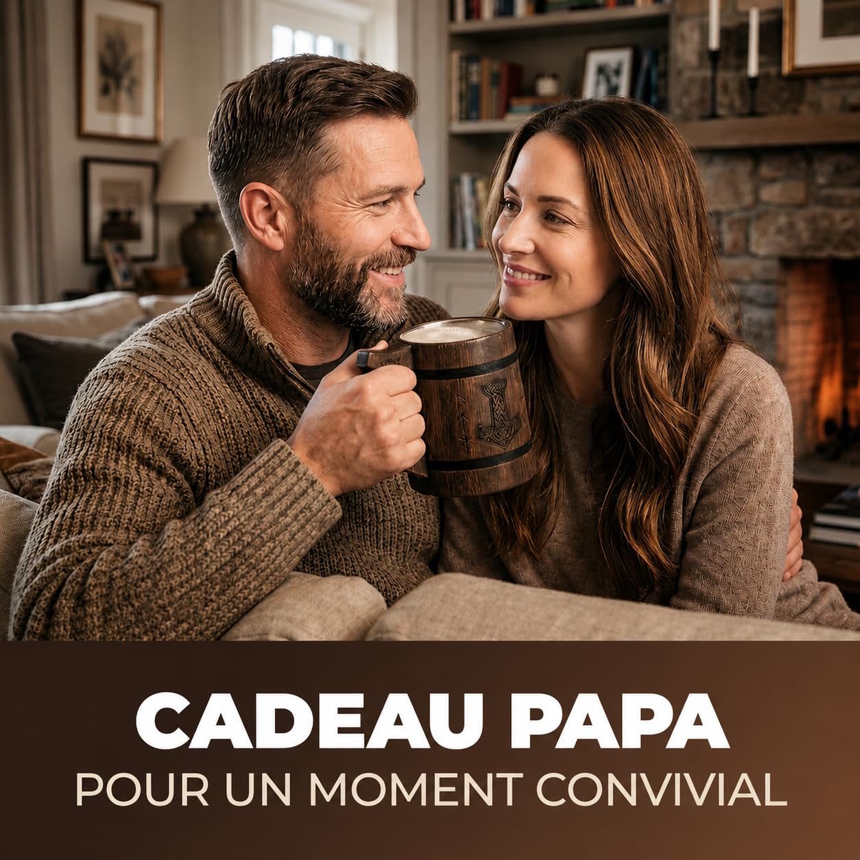 TESLYAR 0.6 Chopé Bière | Cadeau Biere | Tasse Viking | Choppe Viking | Cadeau Pour Noël | Cadeau Pour Homme | Chope à Bière | Choppe Biere | Viking Tasse | Verre Viking | Thor