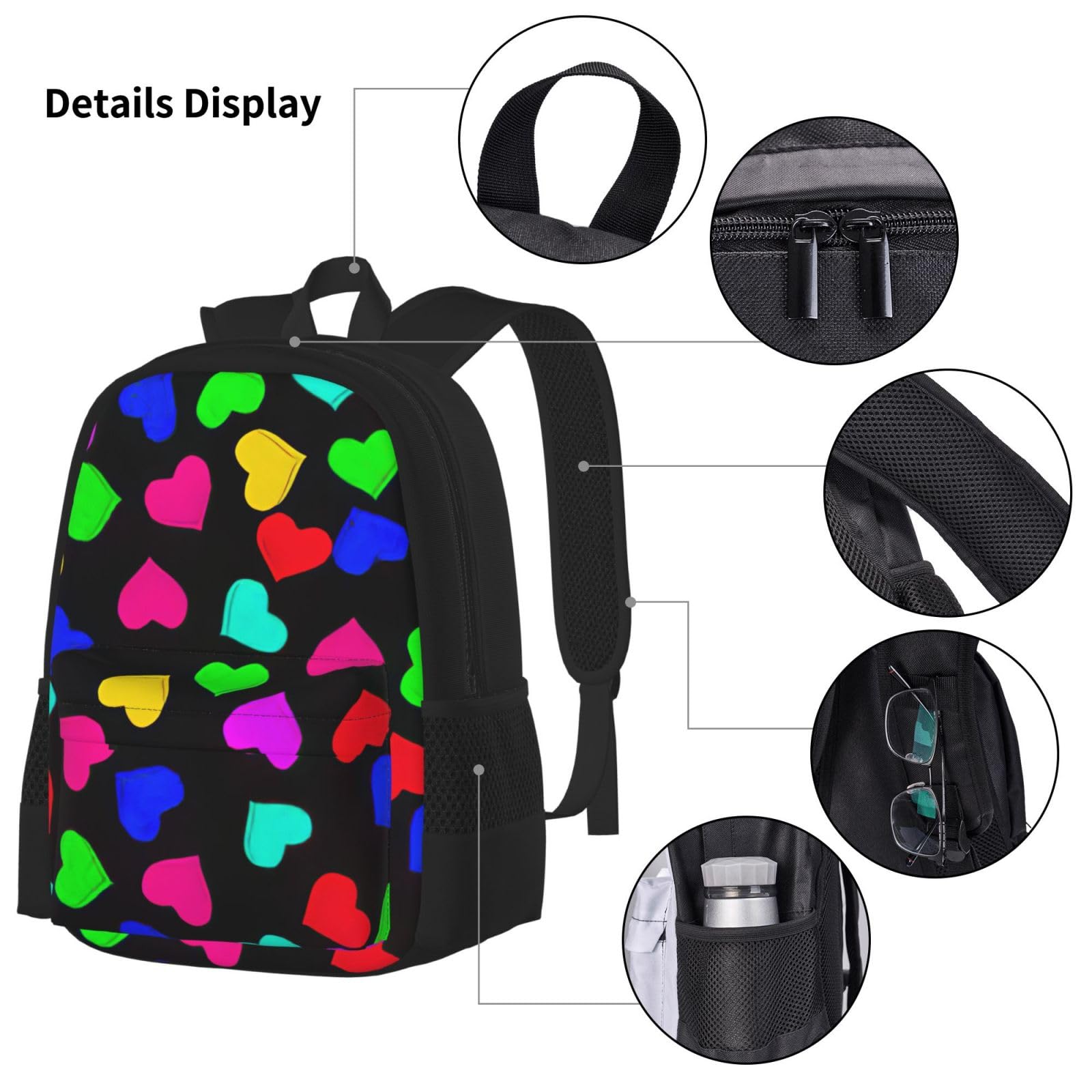 Zaino, borsa portapranzo, astuccio, set da 3 pezzi, per lavoro e