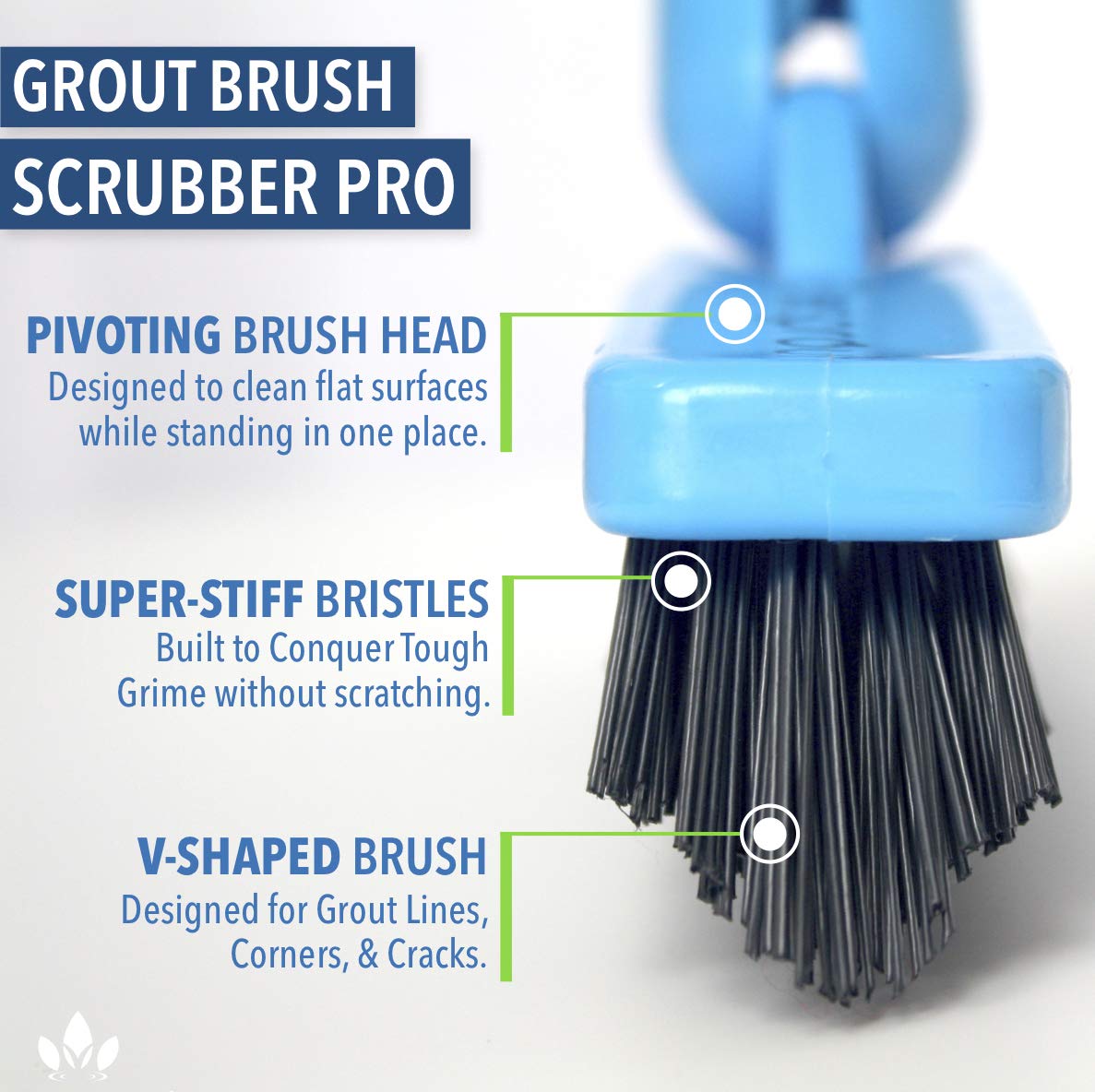EVERSPROUT Grout Brush Scrubber Pro, Blue, Black, Grout Brush (no pole) - Image 2