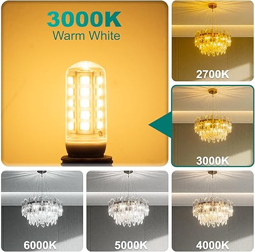 Miniatura 7 de DiCUNO Bombilla LED G9, 3000 K blanco cálido, bombillas LED G9 de 4 W, equivalente a reemplazo halógeno de 40 W, no regulable, 400 LM, repuesto de