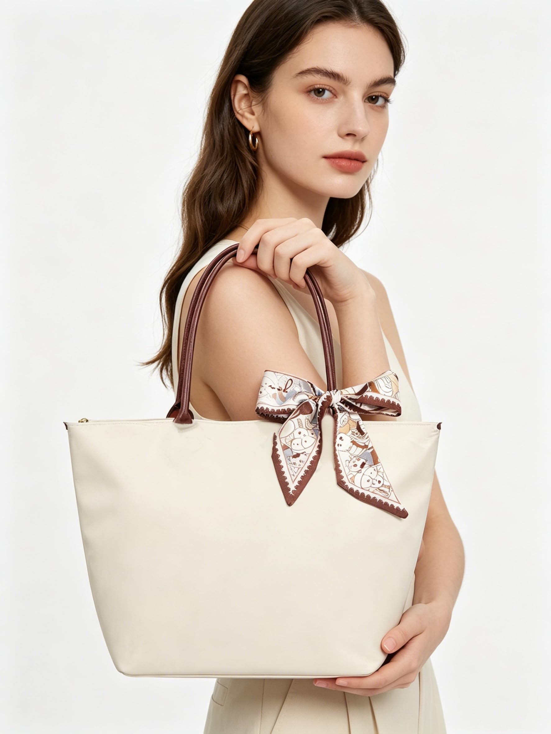 Sac à Main Cabas Femme, Sacs Bandoulière Grande Capacité, Pliable Sac Cabas Femmes Sacs de Cours Lycée Fille, pour le Travail, les Voyages et l'École