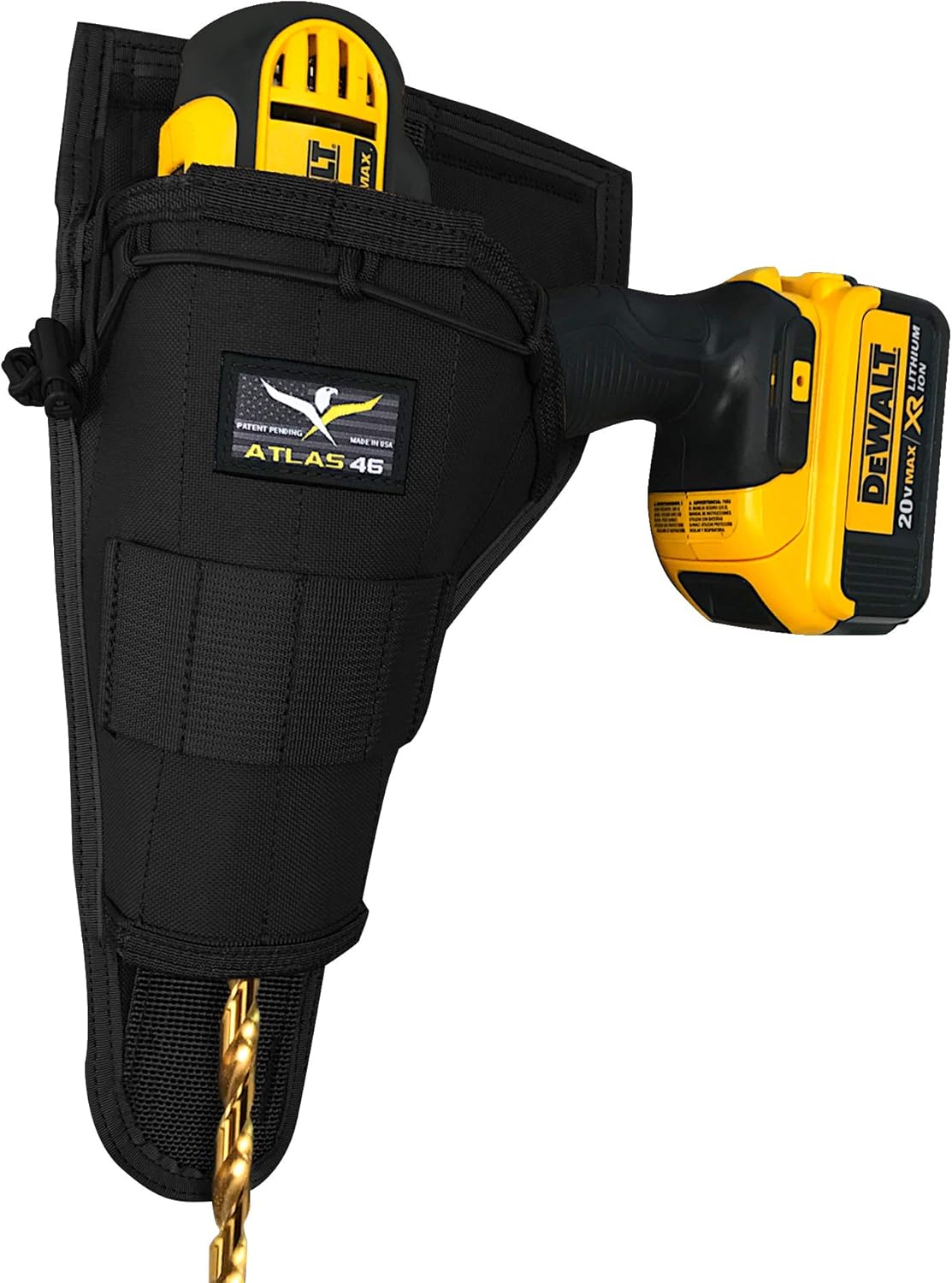 Atlas 46 AIMS Large Drill Holster - Hand Crafted in The USA (Right Handed, Black)
