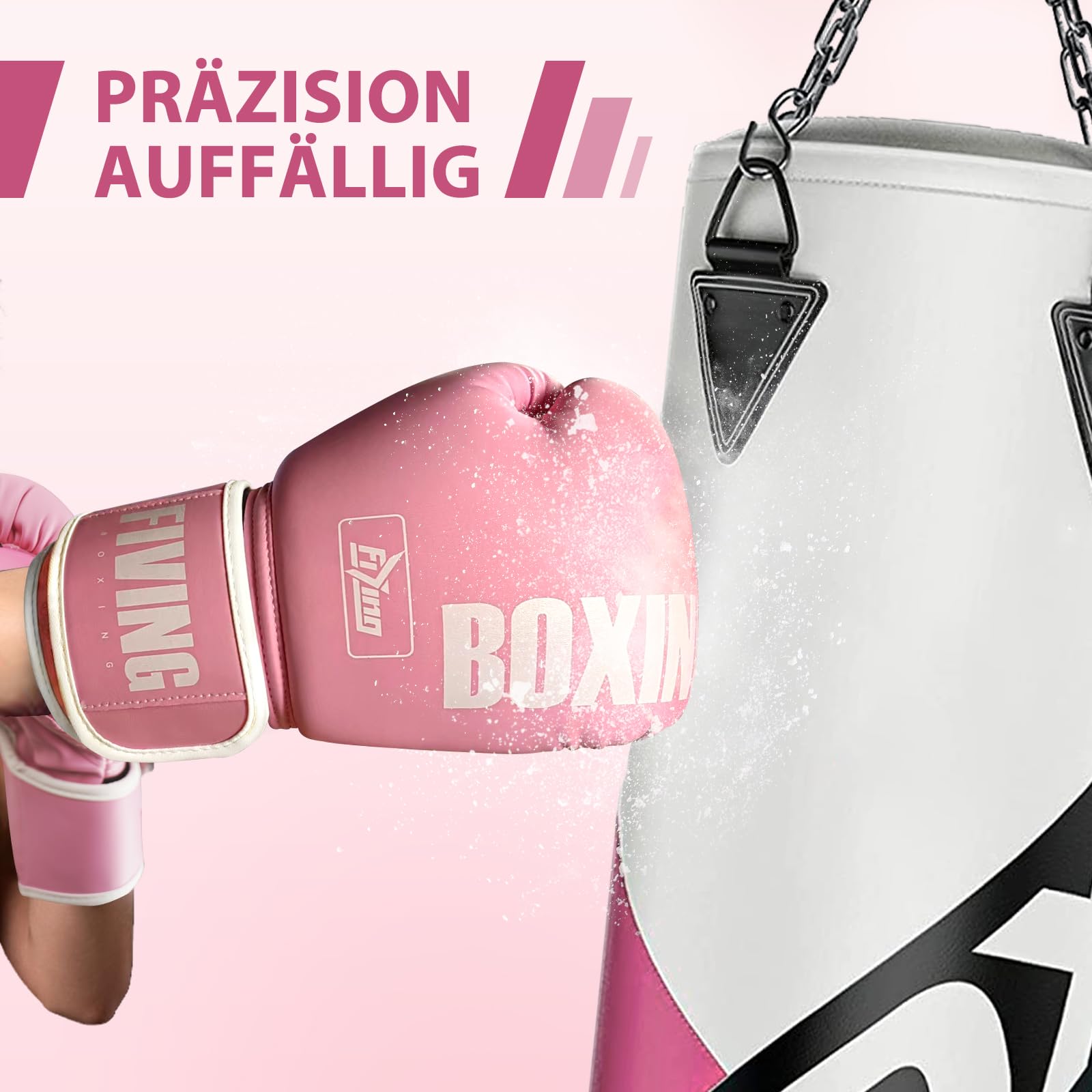 FIVING Pro Style rękawice bokserskie dla kobiet, skóra PU, trening, Muay Thai, sparingi, do sportów walki, rękawice bokserskie, trening dla kobiet