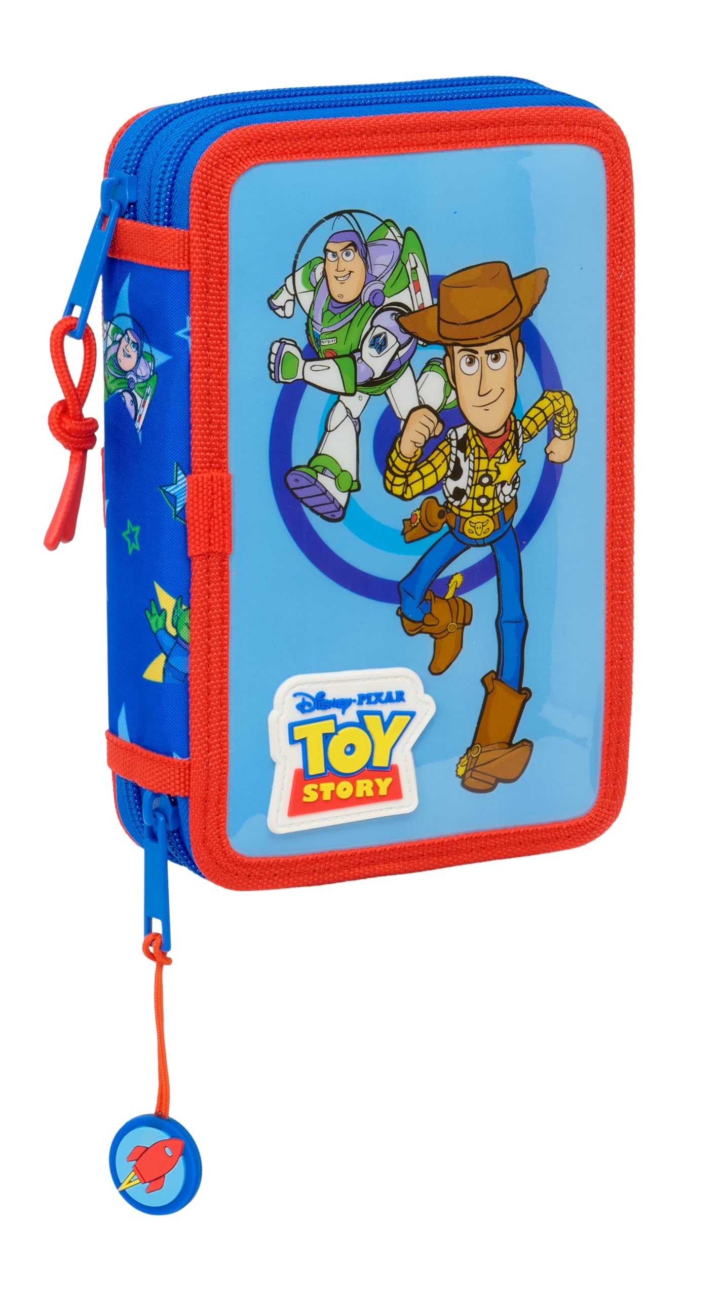 TOY STORY GOOD VIBES - Estuche Escolar Niño, Estuche con Colores, con 29 Útiles Incluidos, Ideal para Niños de 5 a 14 Años, Cómodo y Versátil, Calidad y Resistencia, 12.5x4x19.5 cm