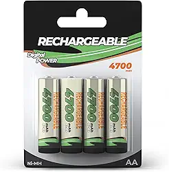 Pilha Recarregável Aa 4700mah 1.2v Kit com 4 Unidades