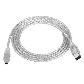 YACSEJAO Firewire DV Cable IEEE1394 6 Pin to 4 Pin Male to Male iLink Adapter Cord Cable for Digital Camera4.9Ft/1.5M
