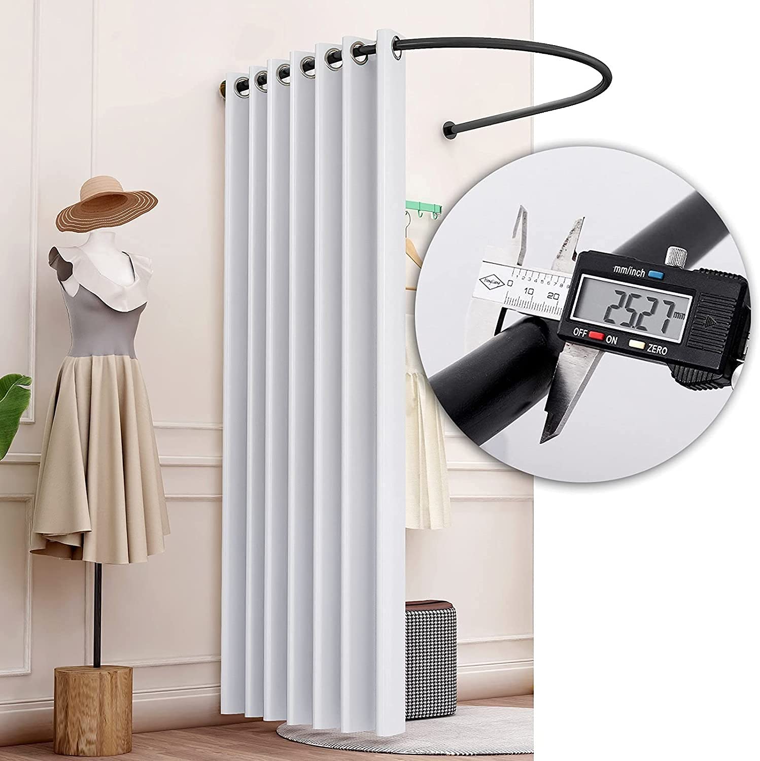 Vestiaire portable et occultant pour cabine d'essayage gain de place