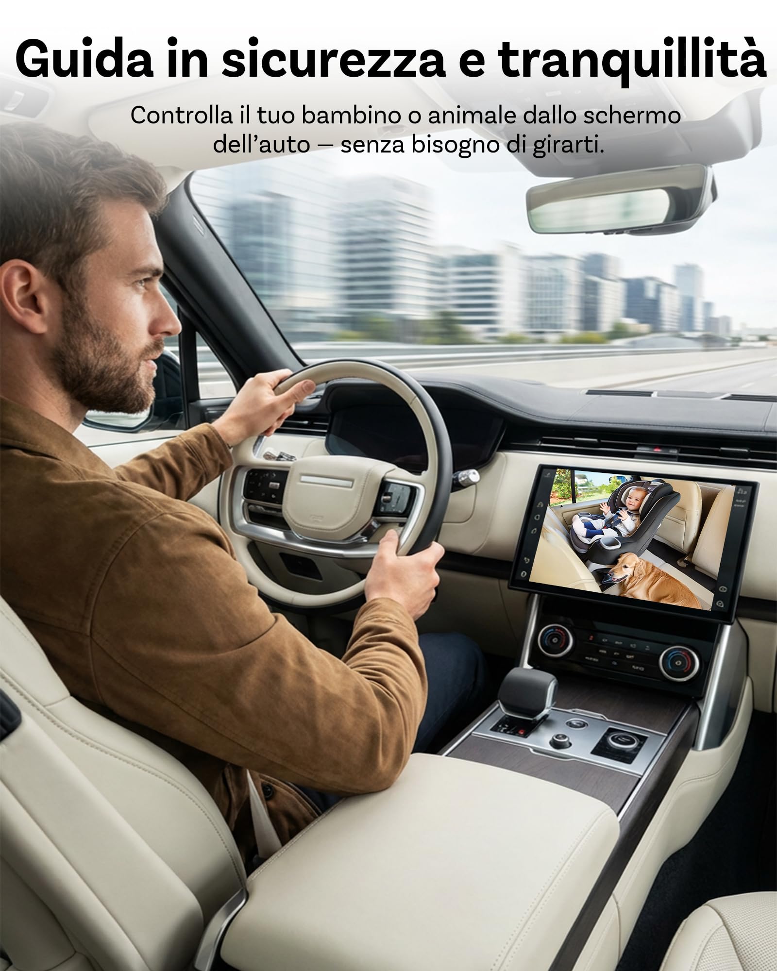 OTTOCAST Cabin Care, 2026 Adattatore Wireless CarPlay con Telecamera, Telecamera Auto per Bambini, Baby Monitor CarPlay su Schermo Originale, Split Screen & PiP, Visione Notturna 1080P, Plug & Play