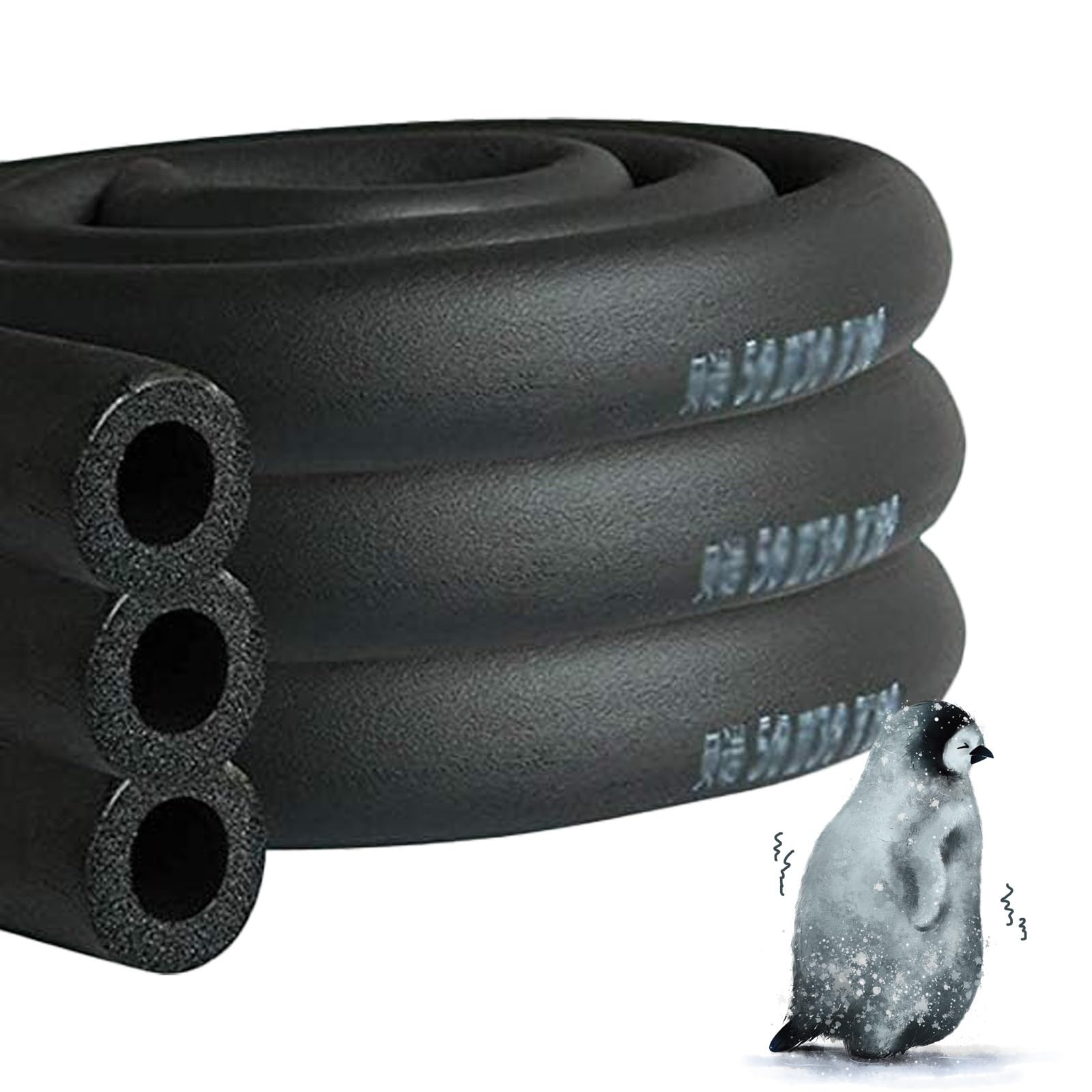 Kanduo 6-110Mm Pipe Insulation Foam Length - 1.8 Meter Strong Round Tube Lagging Thermal Acoustic Water Pipe Wrap For Domestic Heating And Plumbing (Size : Id110mm T20mm L1.8m)
