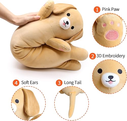 Miniatura 6 de Almohada larga de felpa para el cuerpo, almohada suave de peluche de gato de 22 pulgadas, bonita almohada de peluche de gatito, juguetes para niños,