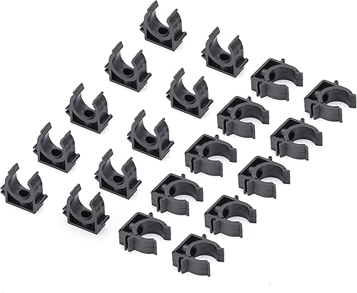 Abrazadera de tubo de plástico con clip para tubos de 12 "(0.630 in OD) 20PCS