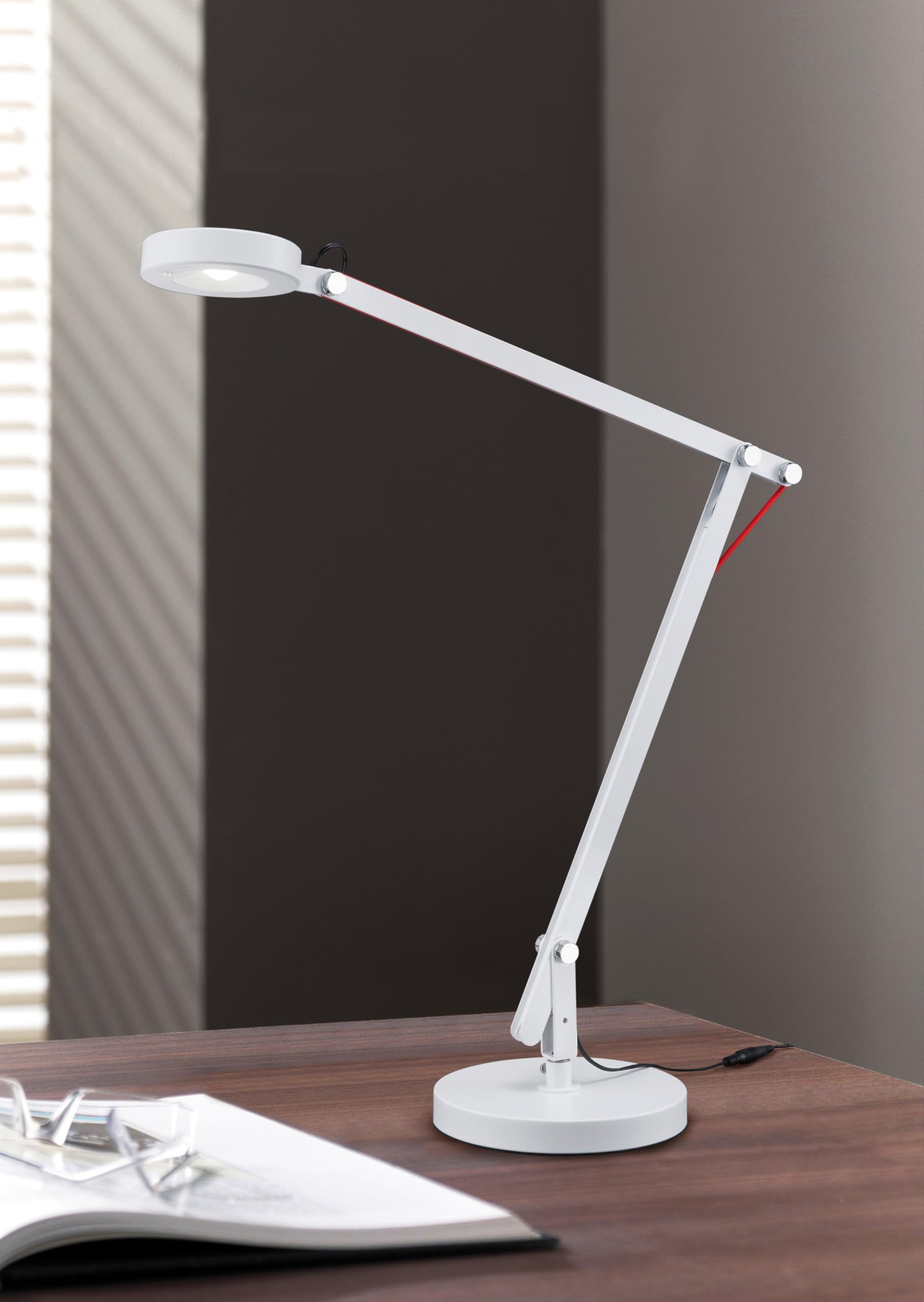 Trio 527920101 Amsterdam Lampe LED, pince murale Blanc