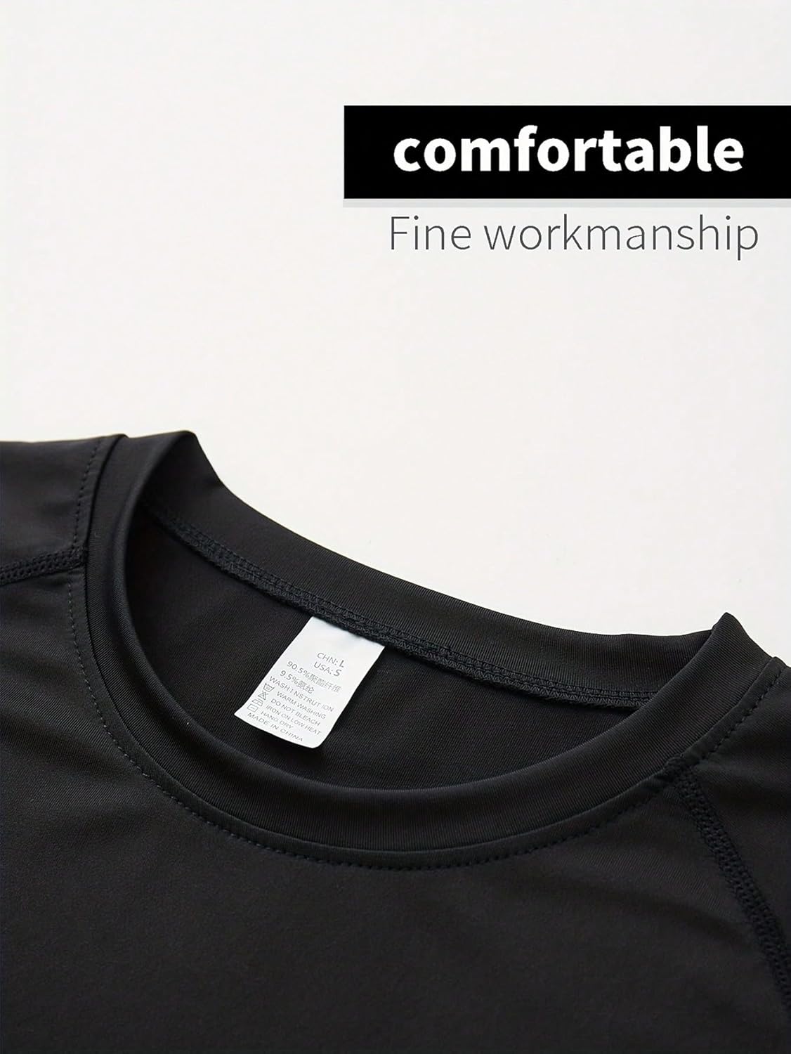 Elite Men's Black Short-Sleeve Compression Shirt - Athletic Workout Quick-Dry Breathable T-Shirt